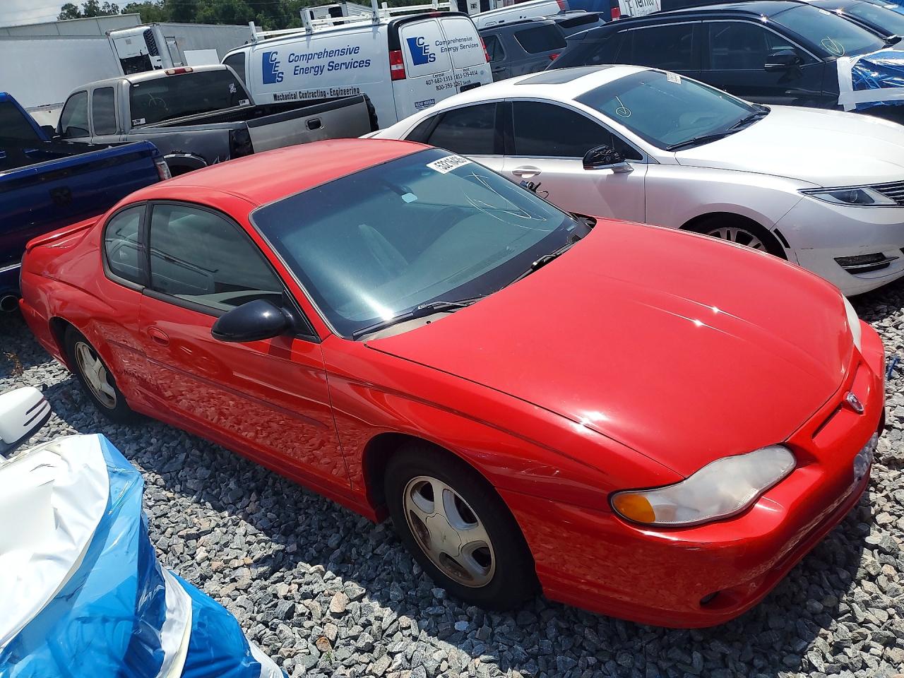2001 Chevrolet Monte Carlo Ss Red vin: 2G1WX15KX19329293