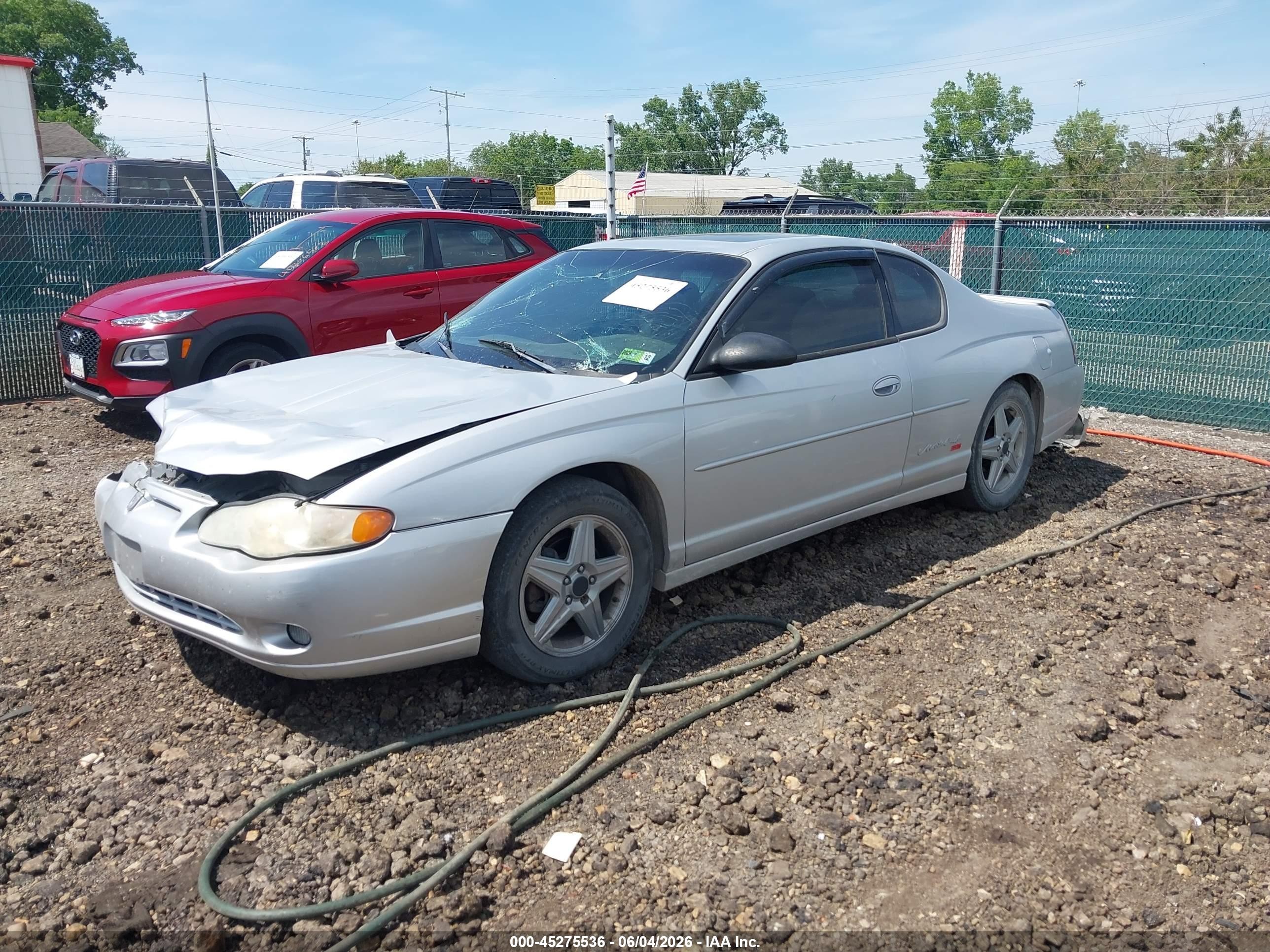 2002 Chevrolet Monte Carlo Ss Silver vin: 2G1WX15KX29248778