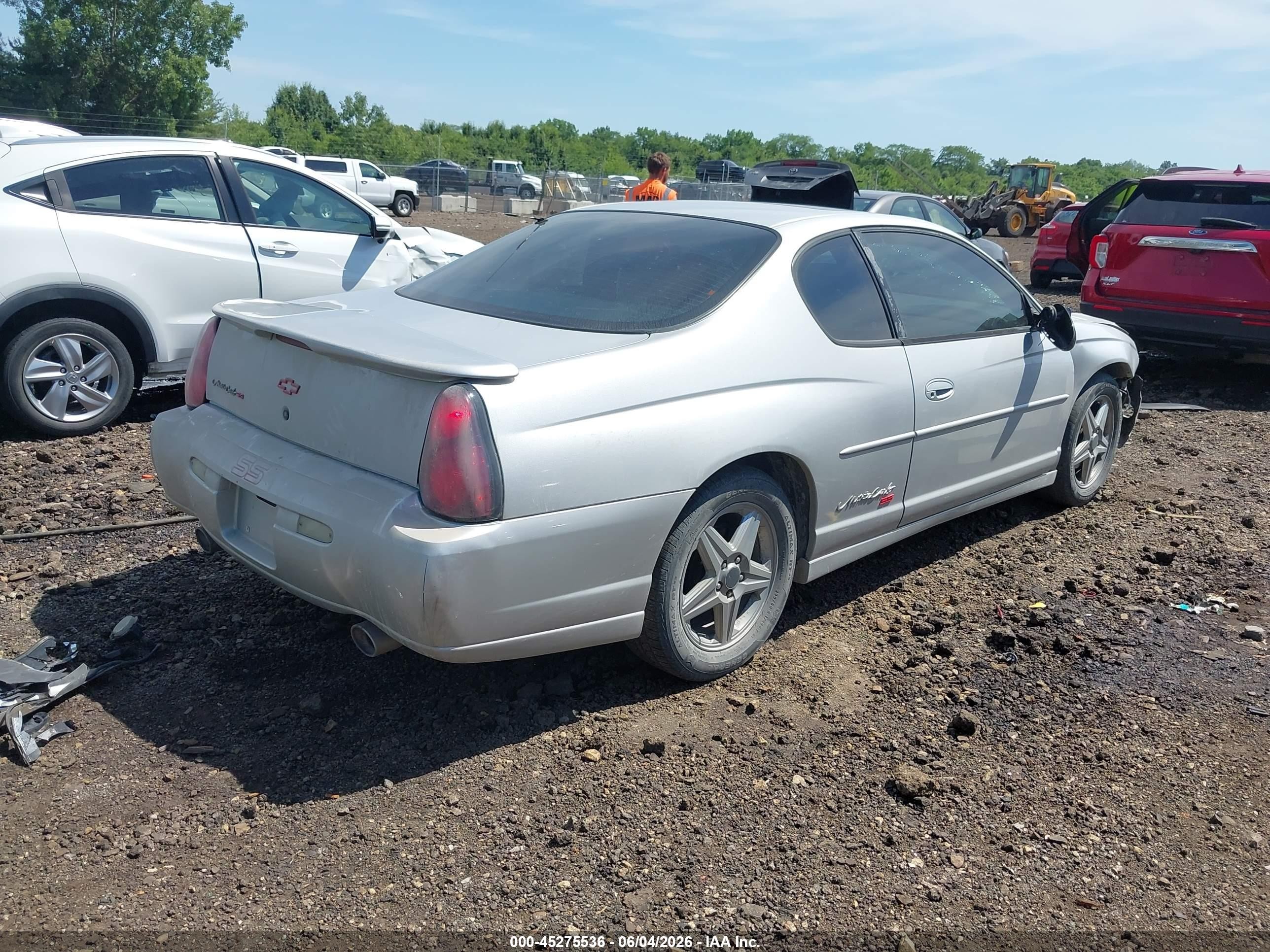 2002 Chevrolet Monte Carlo Ss Silver vin: 2G1WX15KX29248778