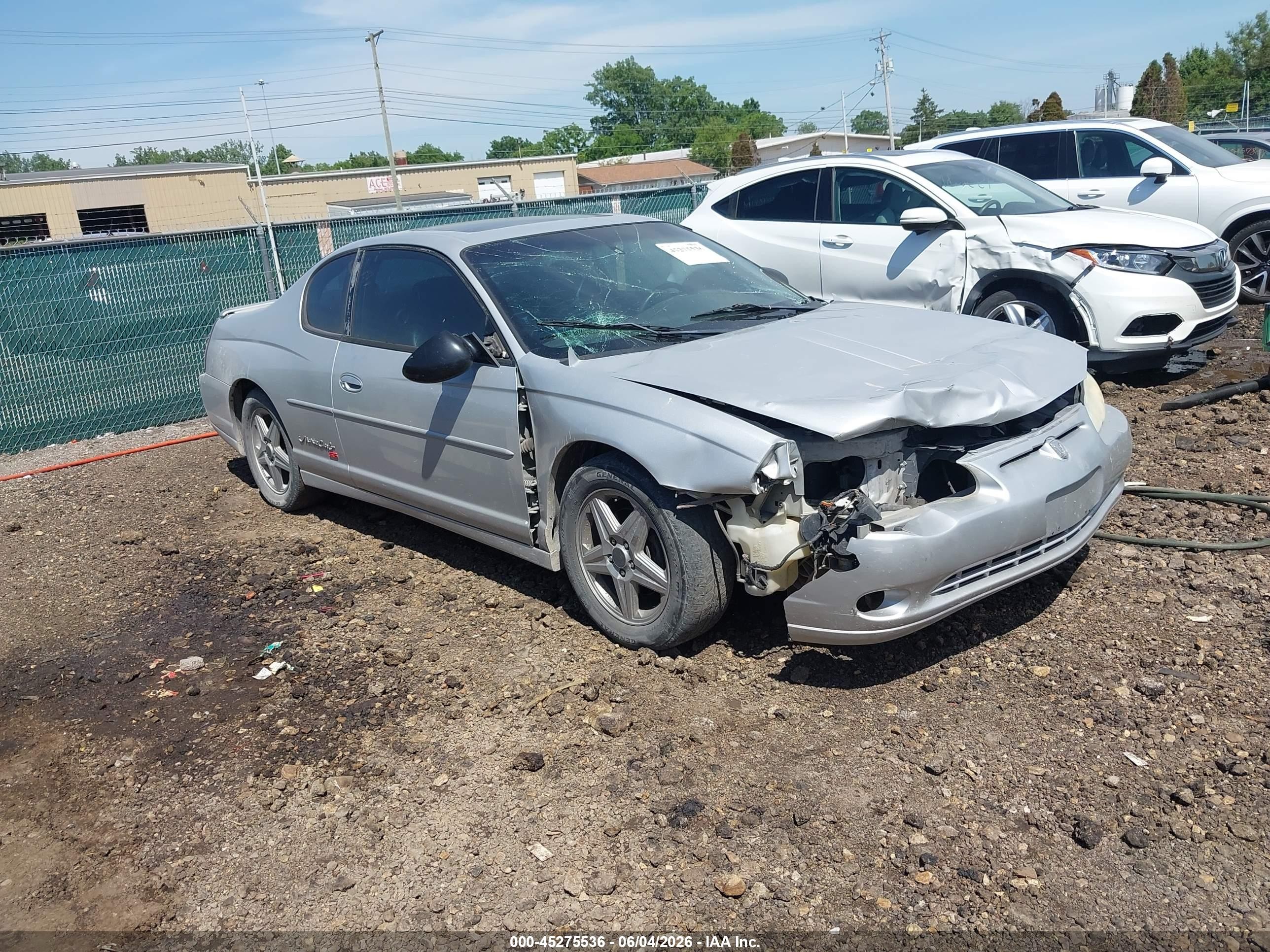2002 Chevrolet Monte Carlo Ss Silver vin: 2G1WX15KX29248778