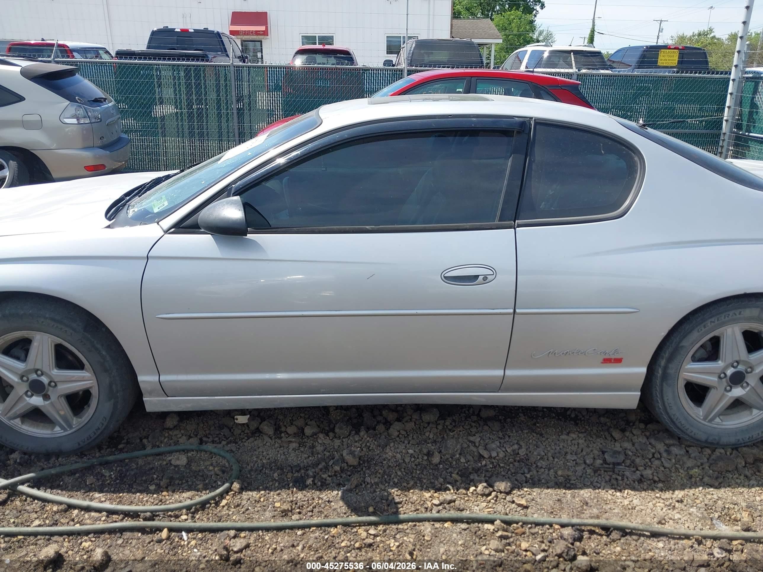 2002 Chevrolet Monte Carlo Ss Silver vin: 2G1WX15KX29248778