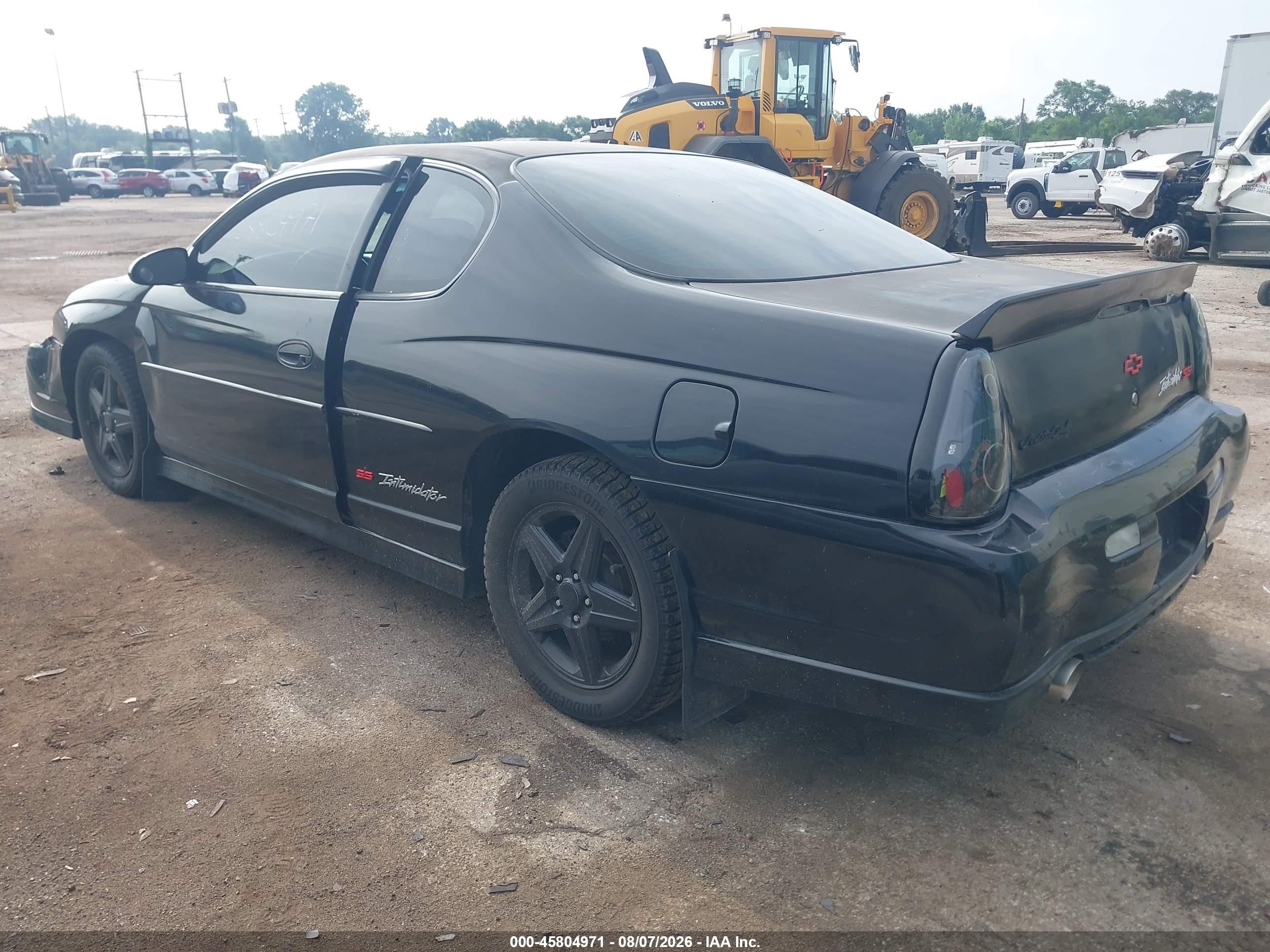 2004 Chevrolet Monte Carlo Supercharged Ss Black vin: 2G1WZ121449375874