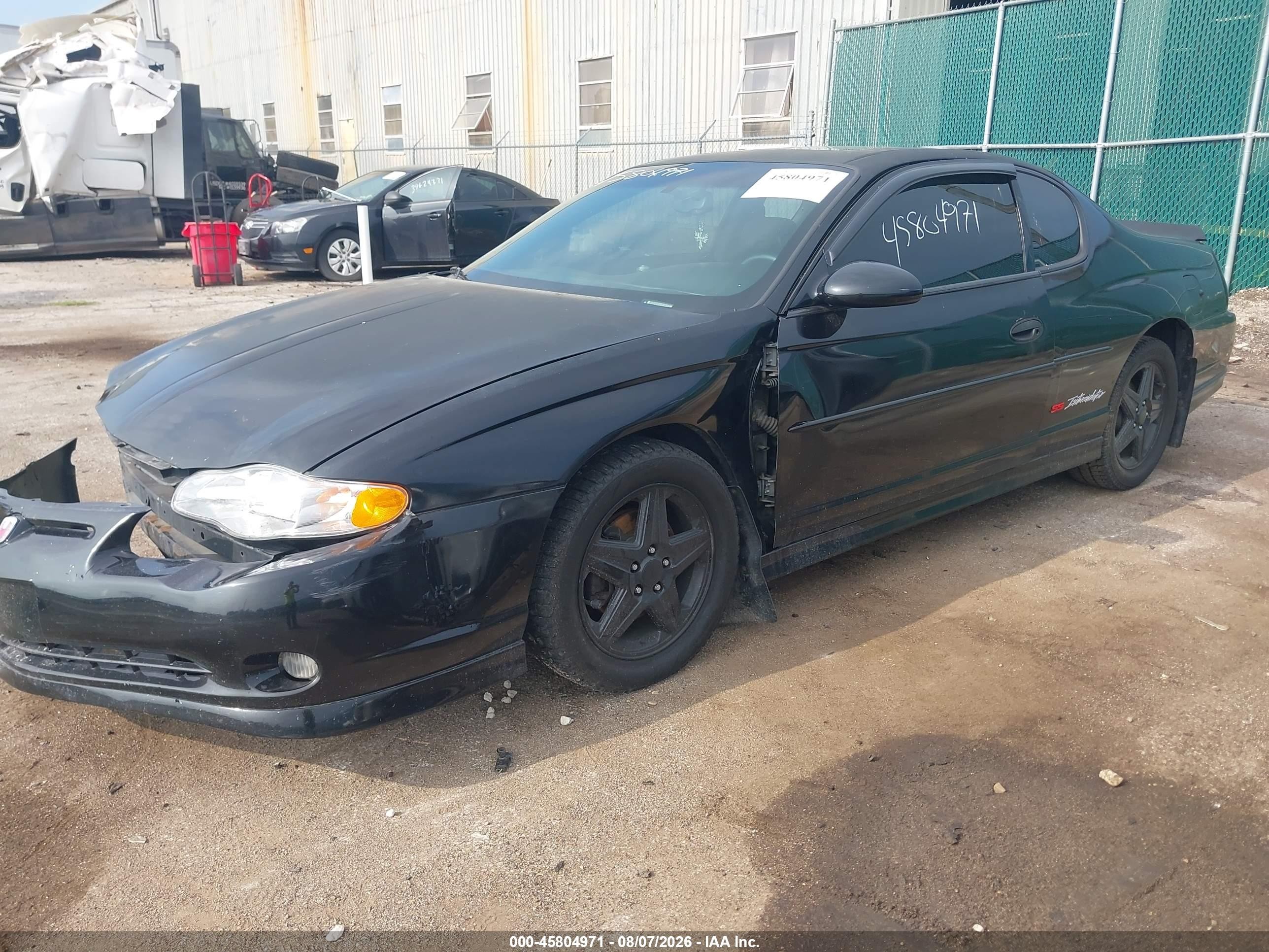 2004 Chevrolet Monte Carlo Supercharged Ss Black vin: 2G1WZ121449375874