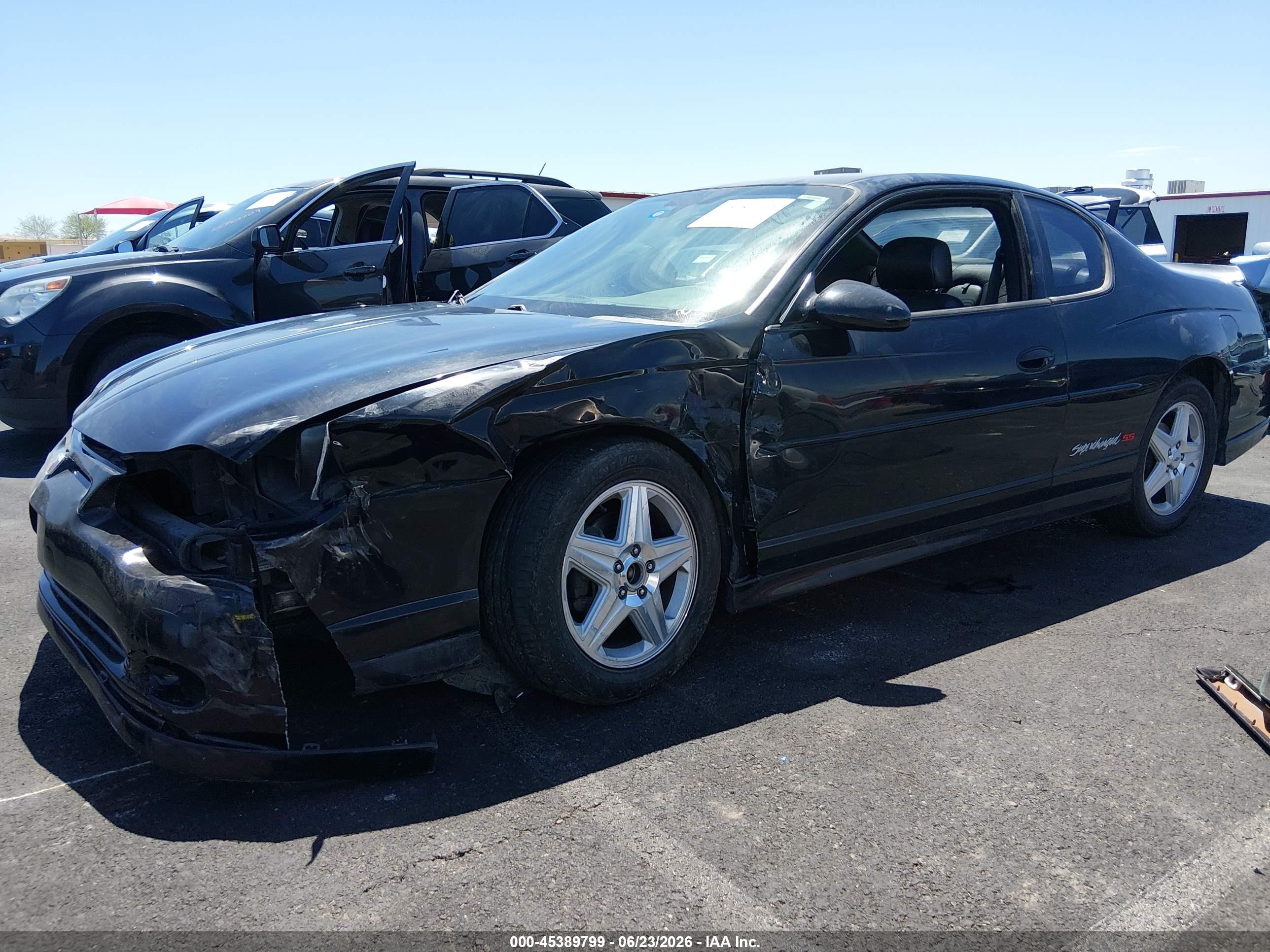 2004 Chevrolet Monte Carlo Supercharged Ss Black vin: 2G1WZ121549386964