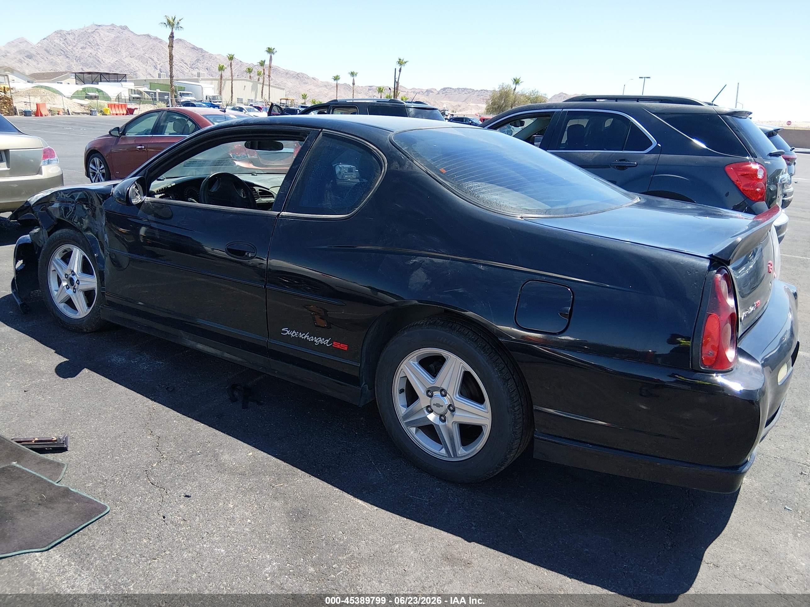 2004 Chevrolet Monte Carlo Supercharged Ss Black vin: 2G1WZ121549386964
