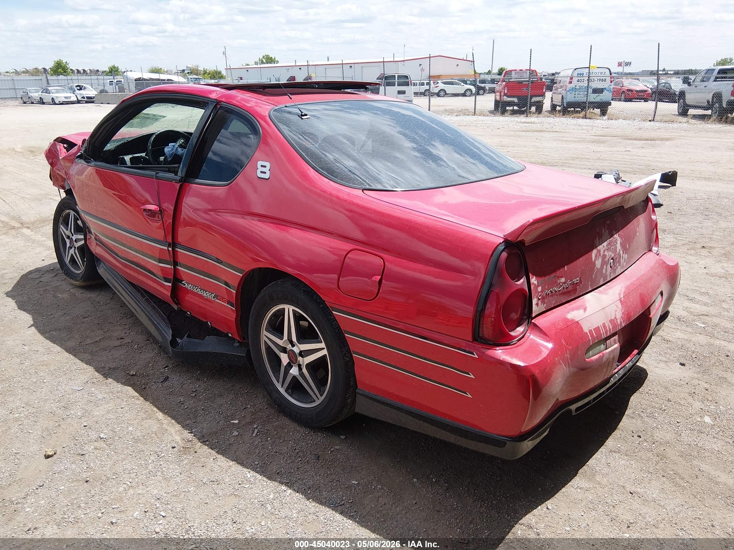 2004 Chevrolet Monte Carlo Supercharged Ss Red vin: 2G1WZ121649395916