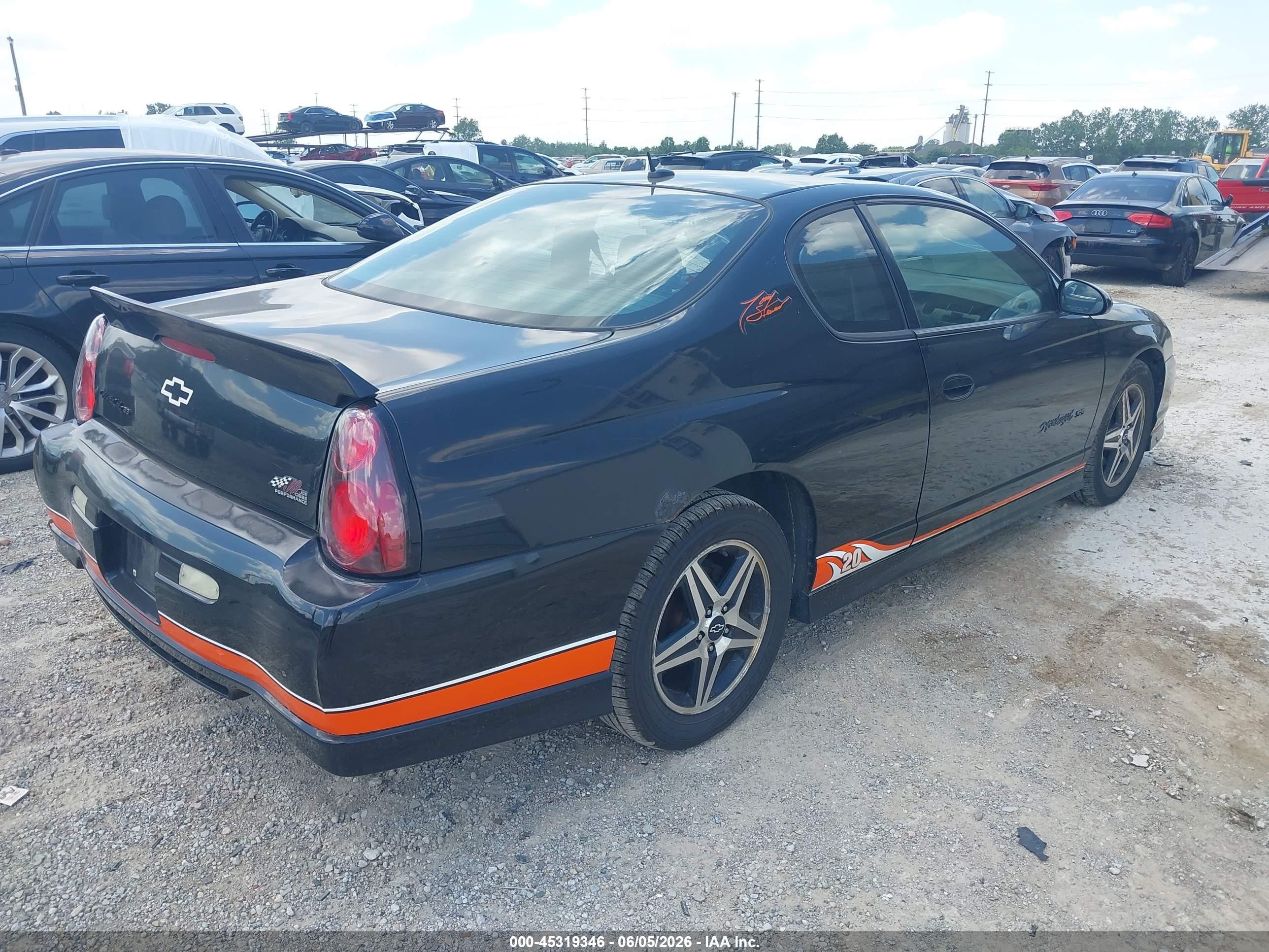 2005 Chevrolet Monte Carlo Supercharged Ss Black vin: 2G1WZ121759319705