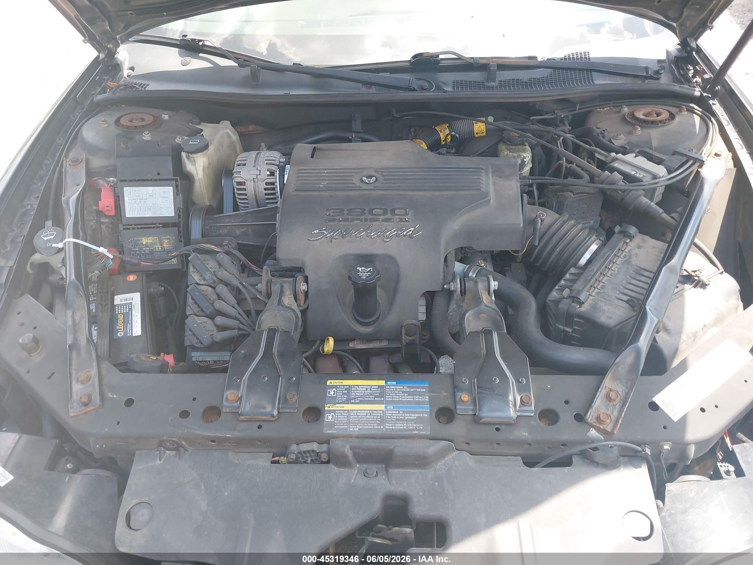 2005 Chevrolet Monte Carlo Supercharged Ss Black vin: 2G1WZ121759319705