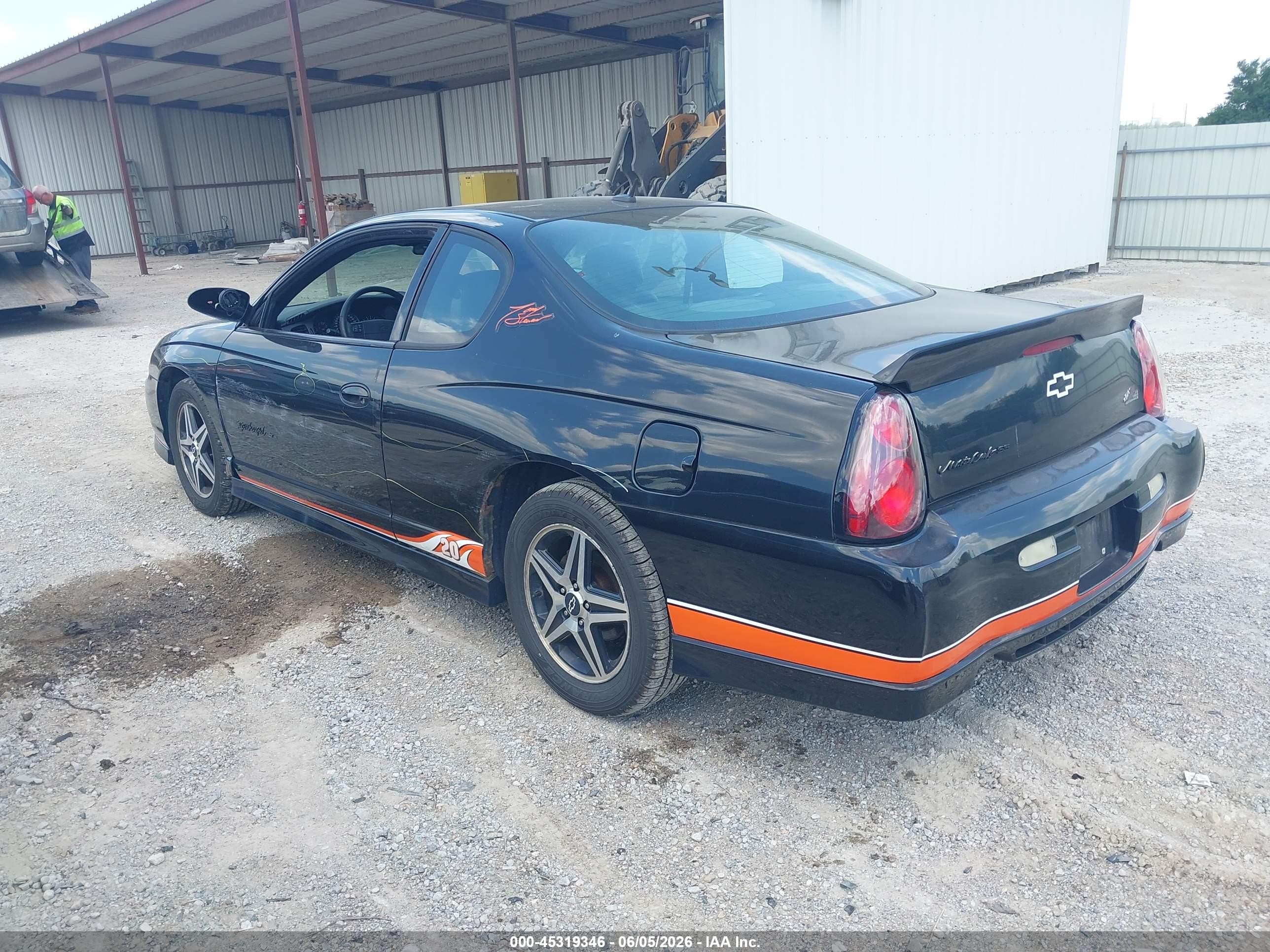 2005 Chevrolet Monte Carlo Supercharged Ss Black vin: 2G1WZ121759319705