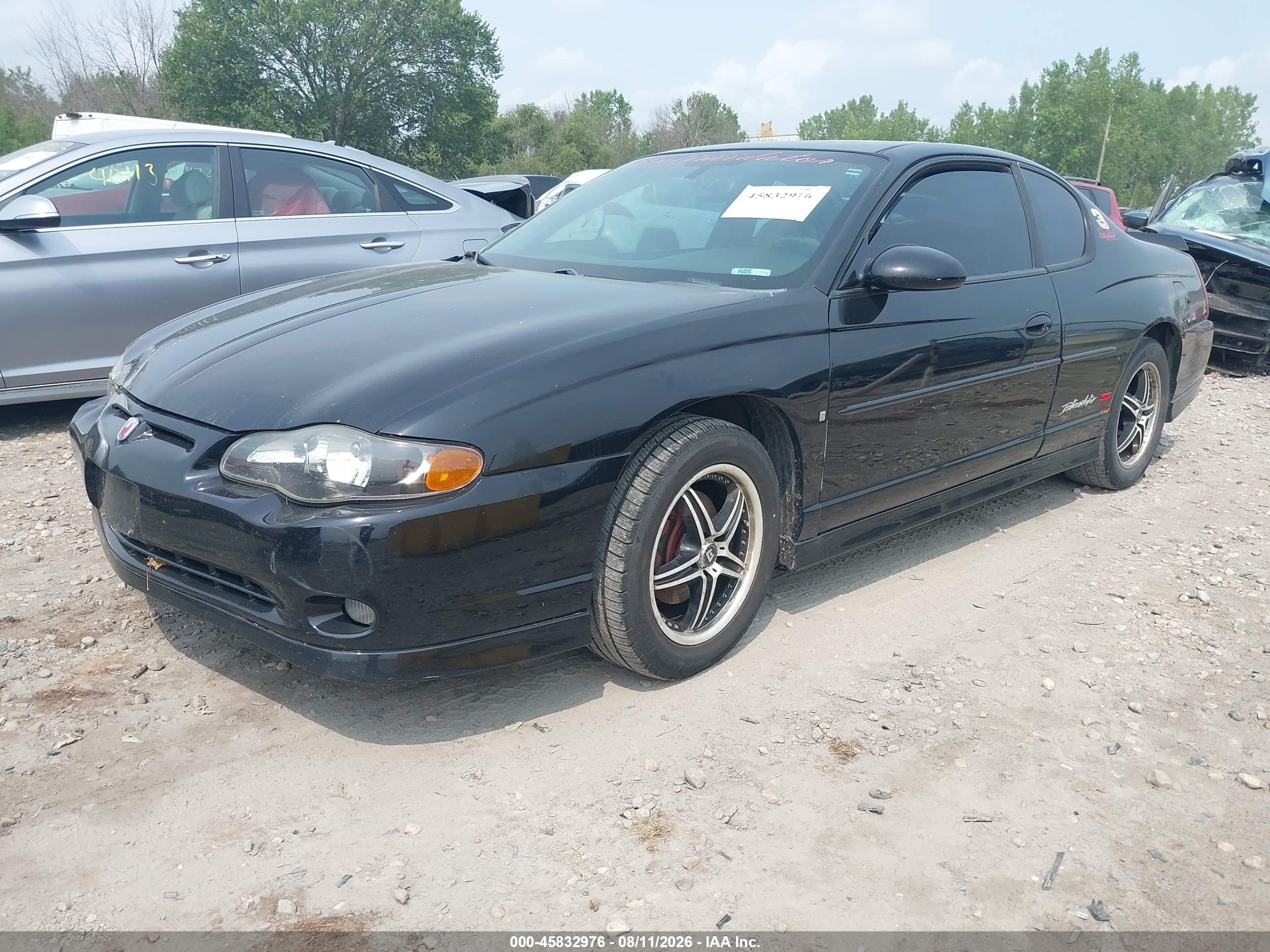 2004 Chevrolet Monte Carlo Supercharged Ss Black vin: 2G1WZ151049340938