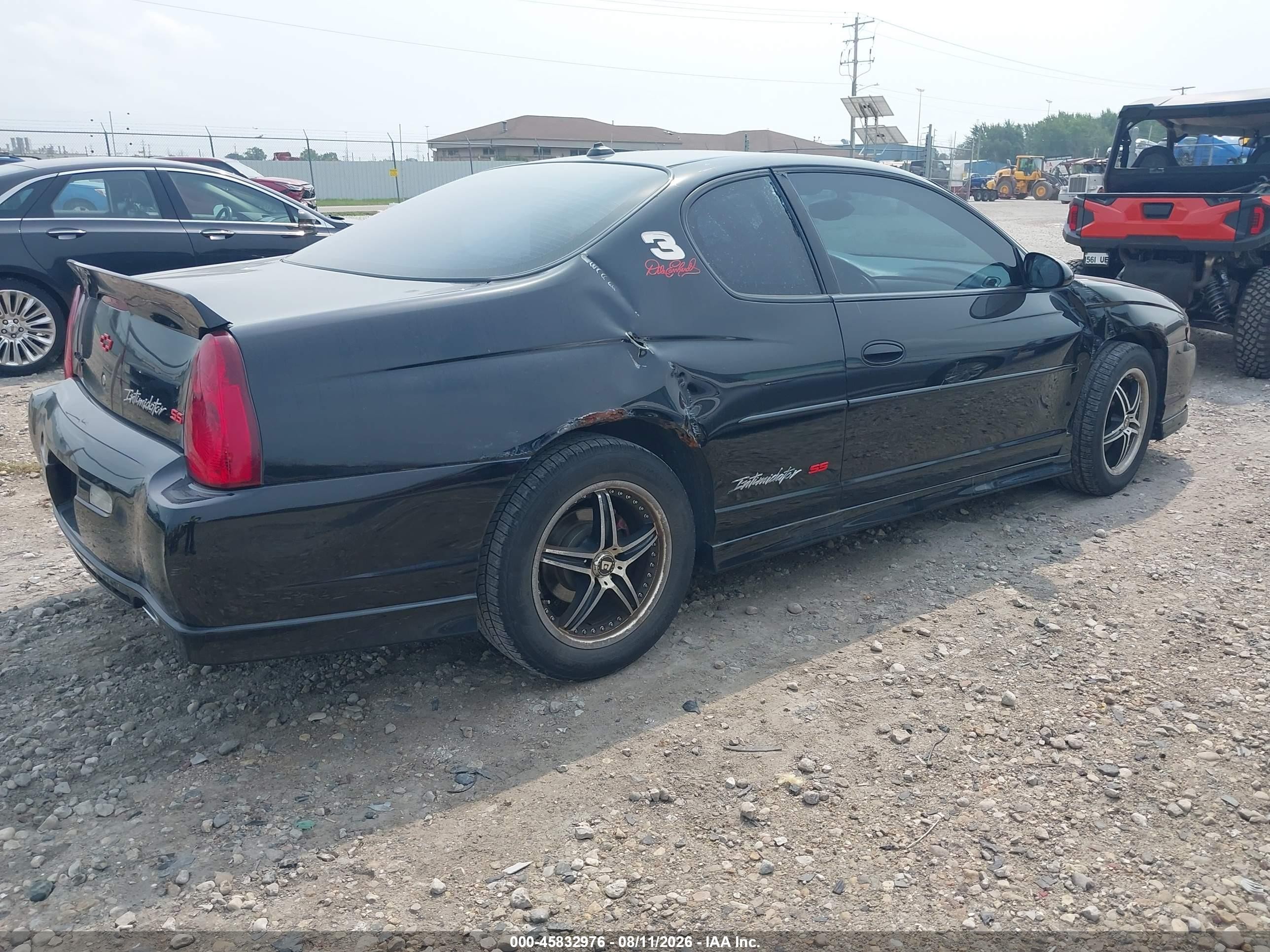 2004 Chevrolet Monte Carlo Supercharged Ss Black vin: 2G1WZ151049340938