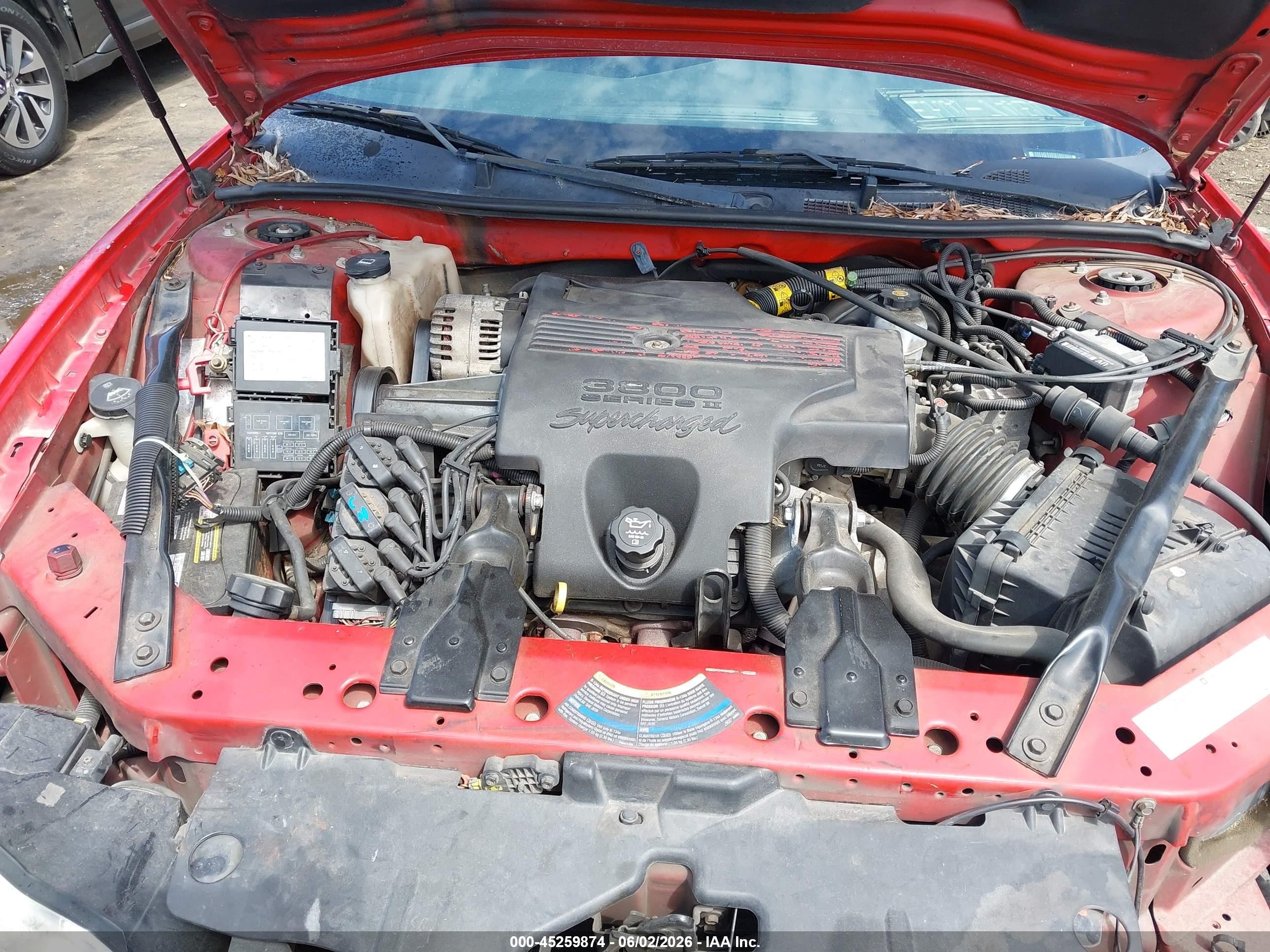 2004 Chevrolet Monte Carlo Supercharged Ss Red vin: 2G1WZ151649140887