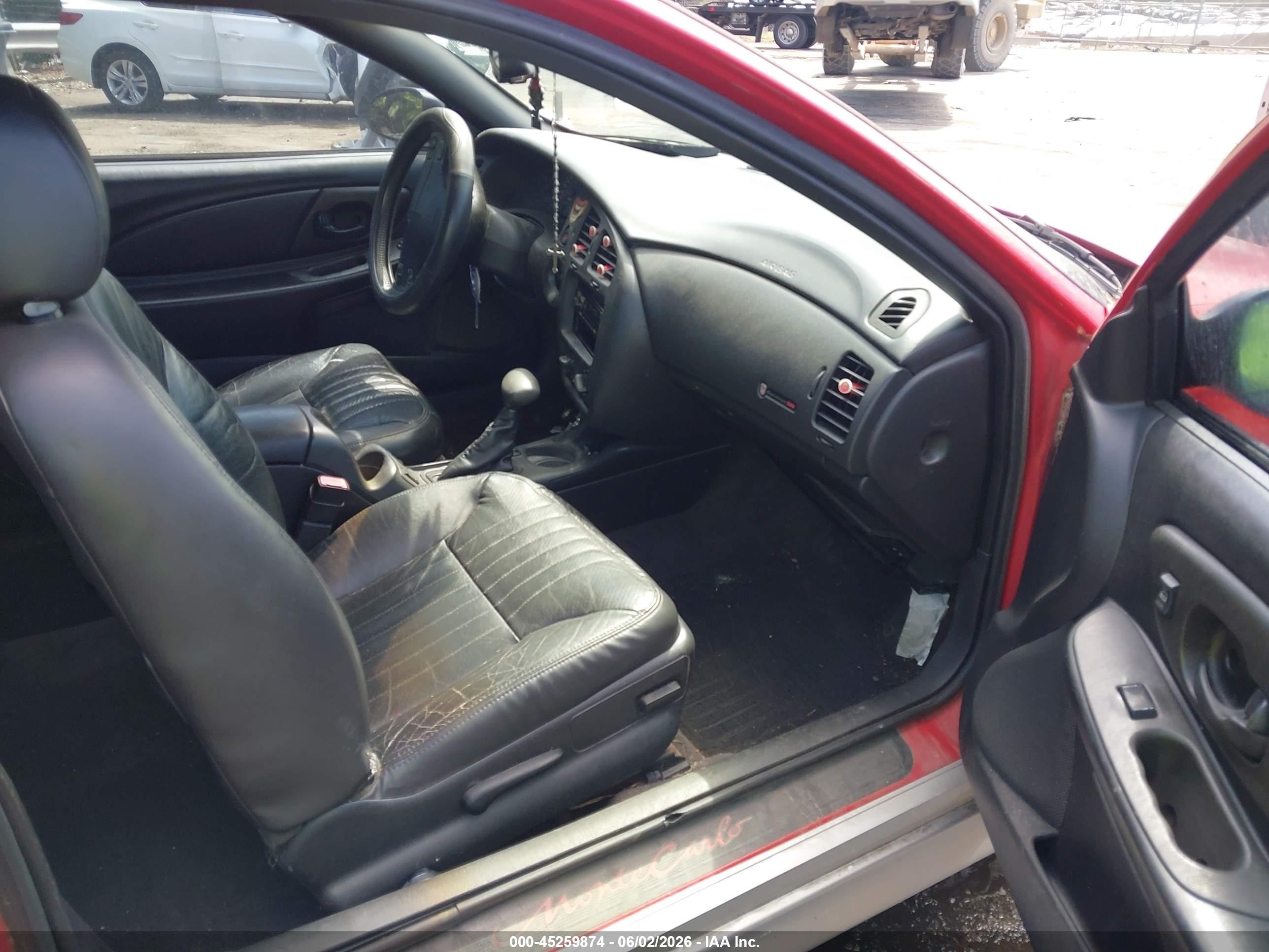 2004 Chevrolet Monte Carlo Supercharged Ss Red vin: 2G1WZ151649140887