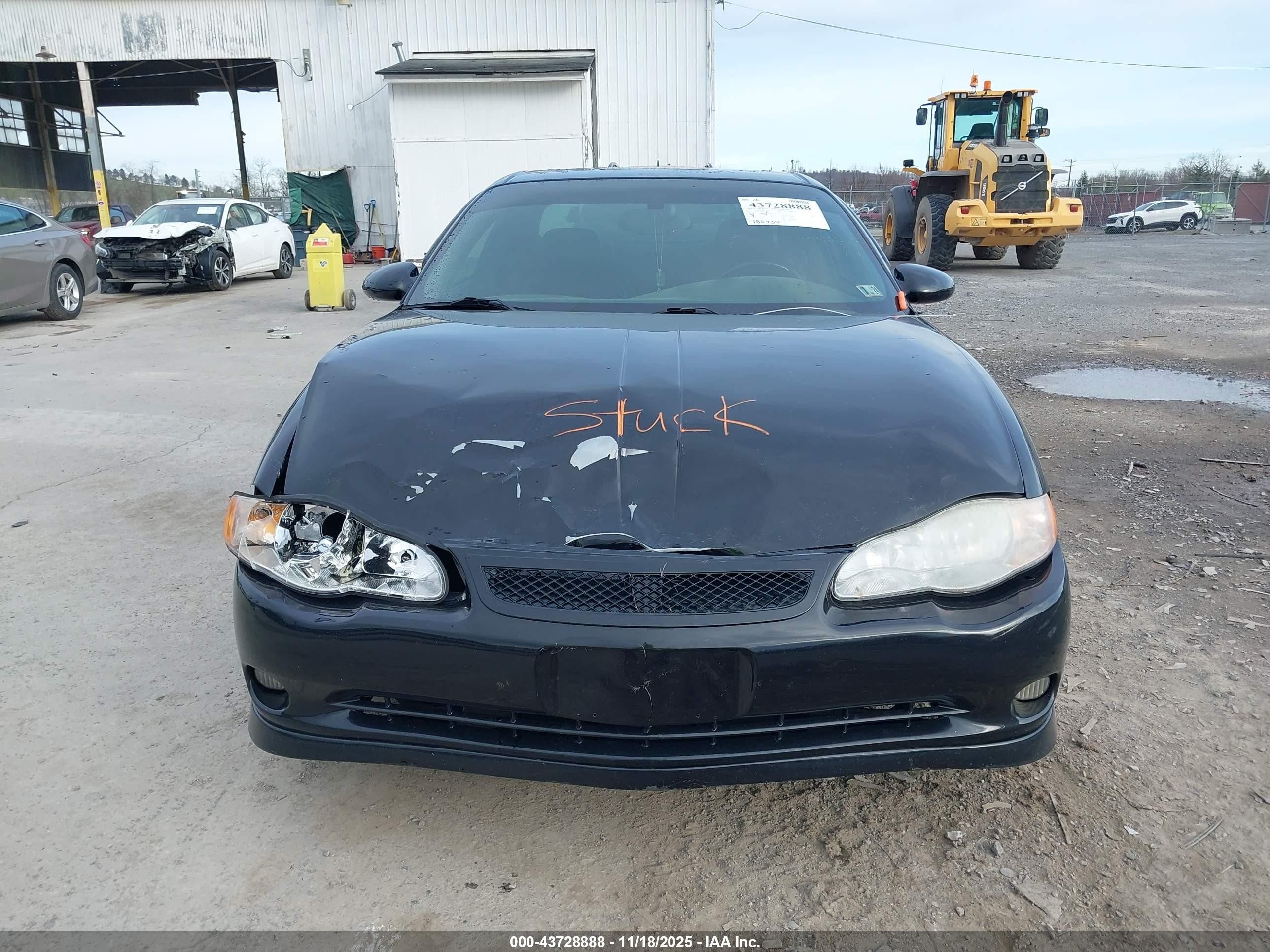 2005 Chevrolet Monte Carlo Supercharged Ss Black vin: 2G1WZ151X59250603