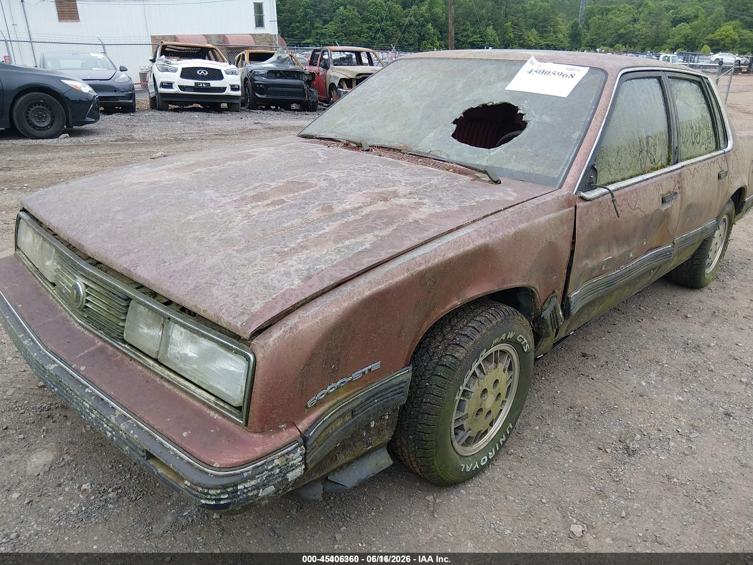 1986 Pontiac 6000 Ste Red vin: 2G2AH19W5G9278133
