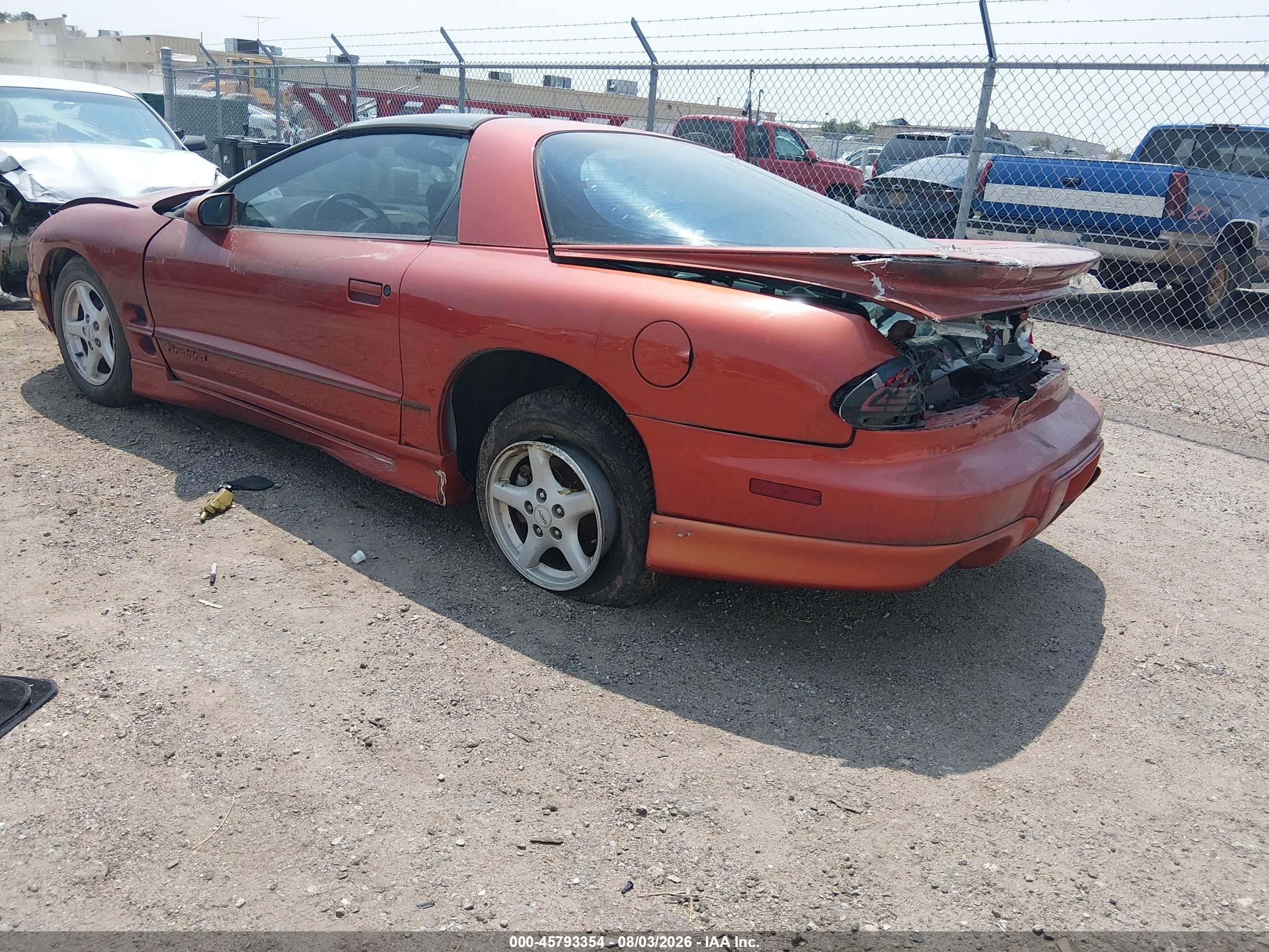 2002 Pontiac Firebird   Orange vin: 2G2FS22K122123309