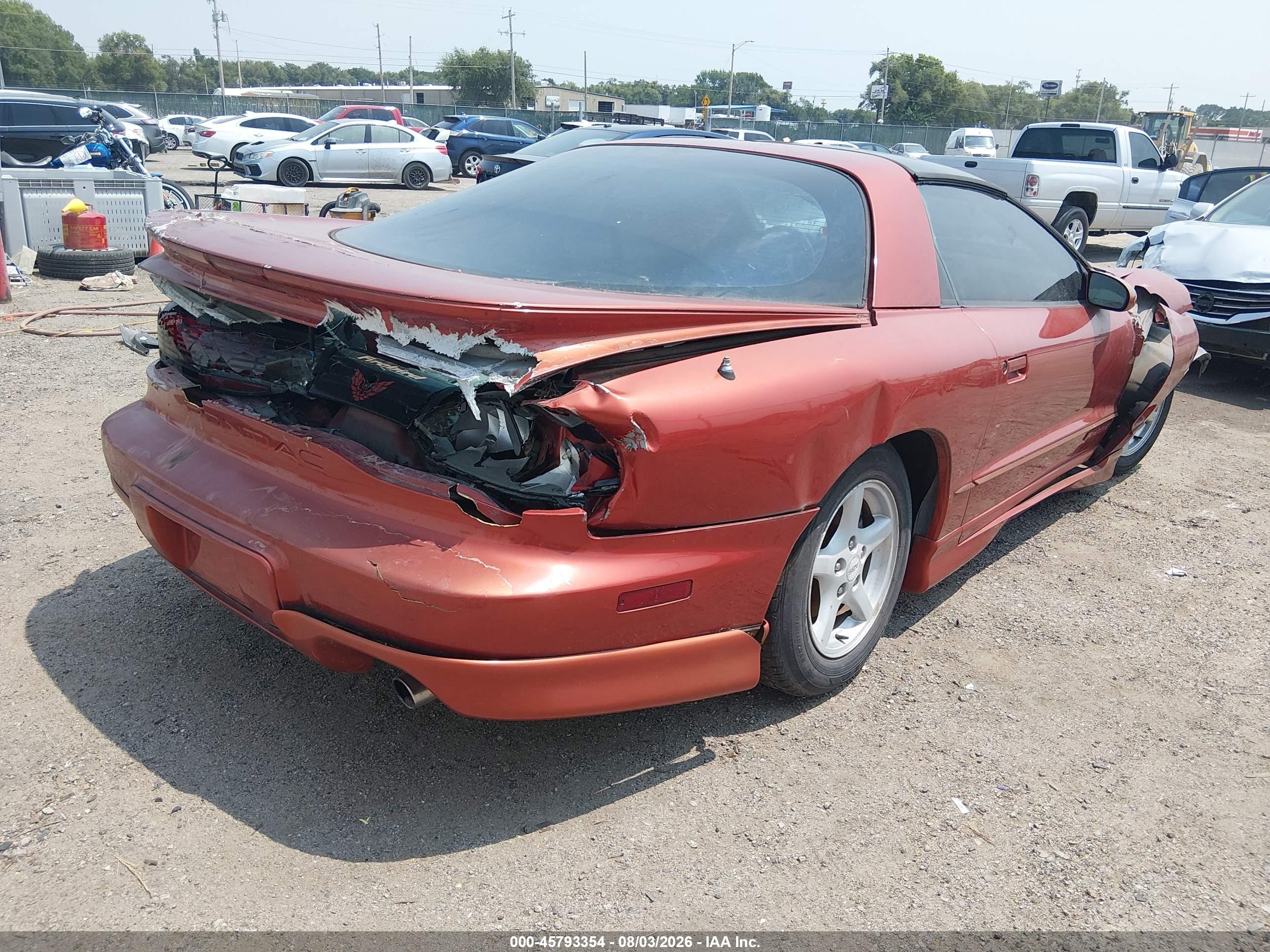 2002 Pontiac Firebird   Orange vin: 2G2FS22K122123309