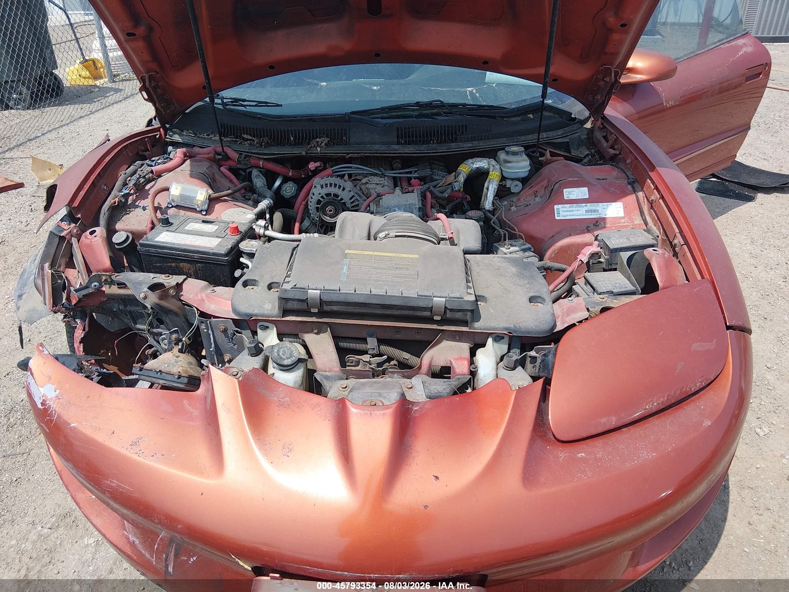 2002 Pontiac Firebird   Orange vin: 2G2FS22K122123309