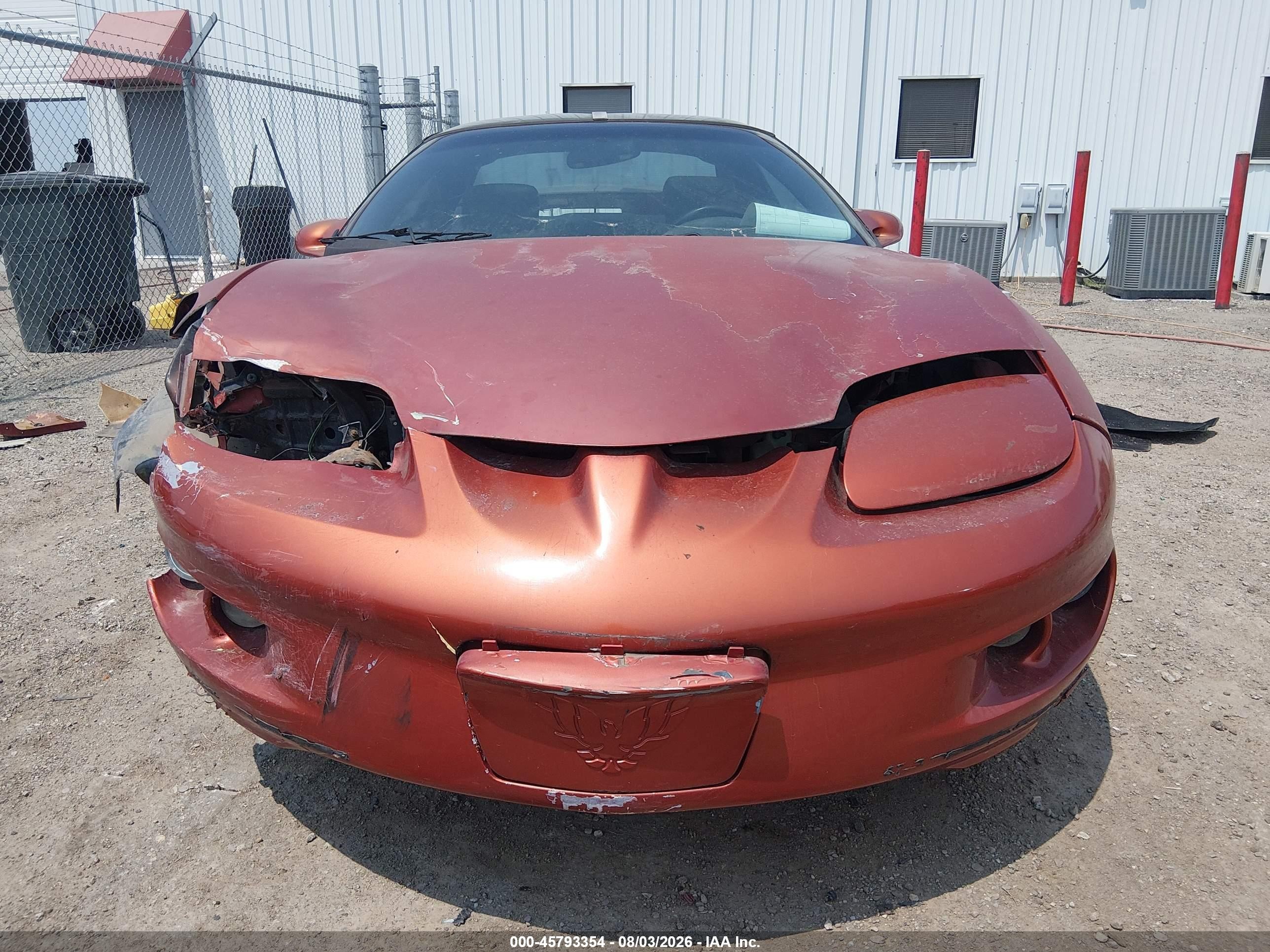 2002 Pontiac Firebird   Orange vin: 2G2FS22K122123309