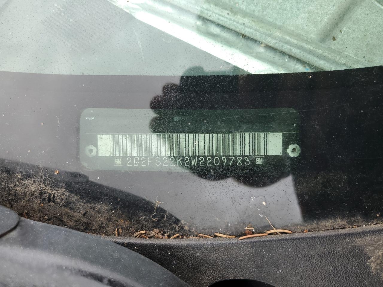 1998 Pontiac Firebird Black vin: 2G2FS22K2W2209783