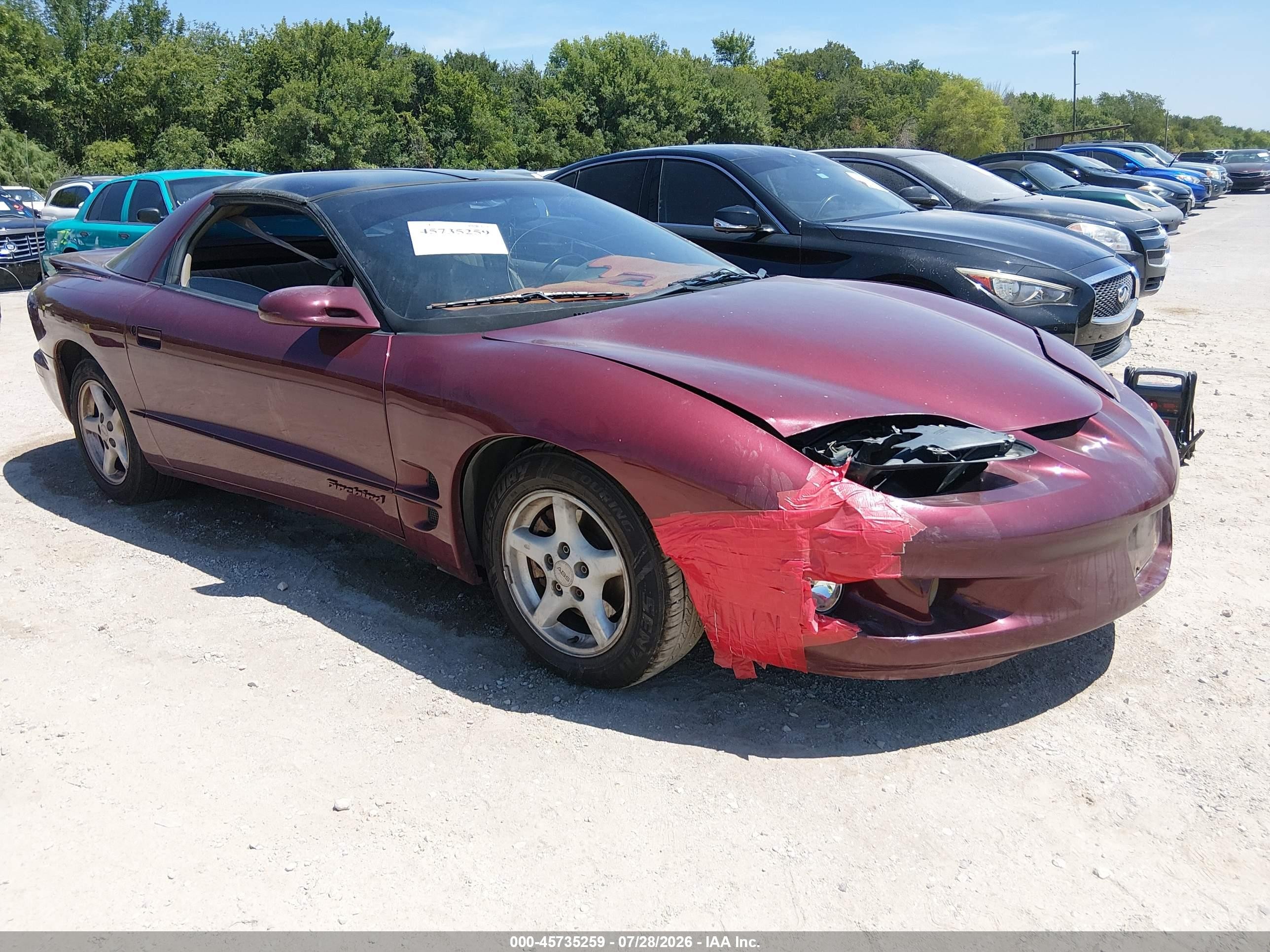 2000 Pontiac Firebird   Burgundy vin: 2G2FS22K5Y2116422