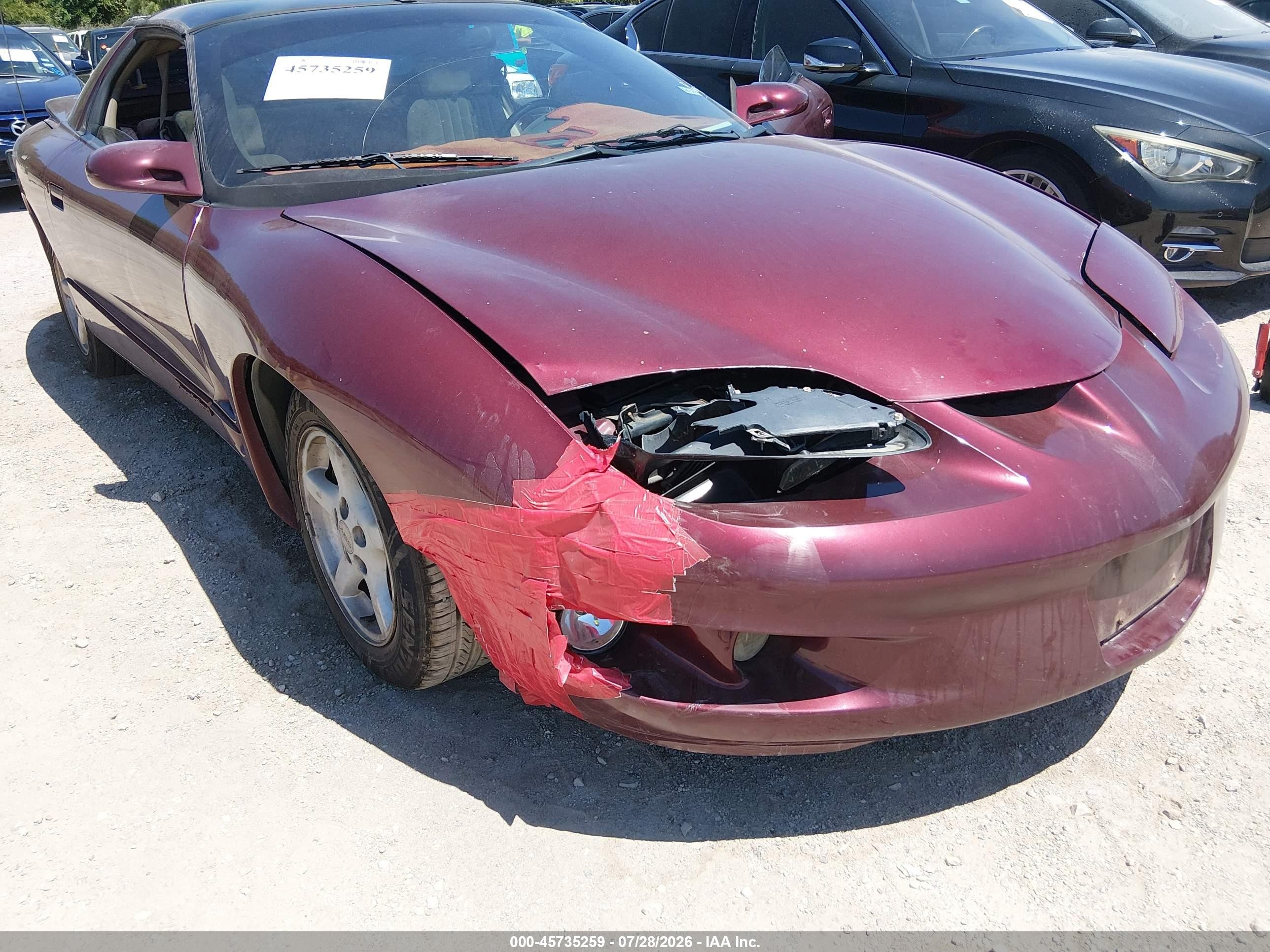 2000 Pontiac Firebird   Burgundy vin: 2G2FS22K5Y2116422