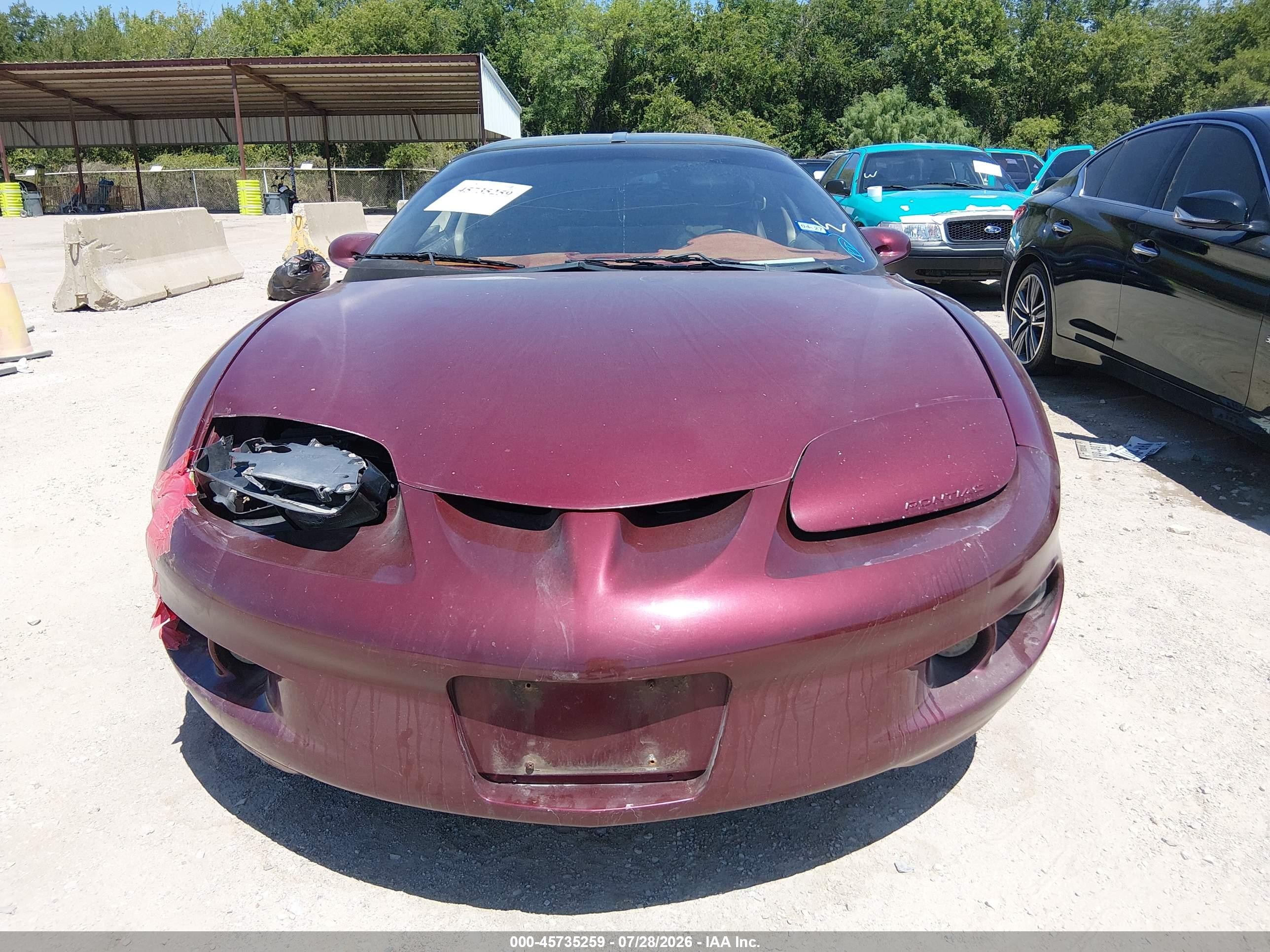 2000 Pontiac Firebird   Burgundy vin: 2G2FS22K5Y2116422