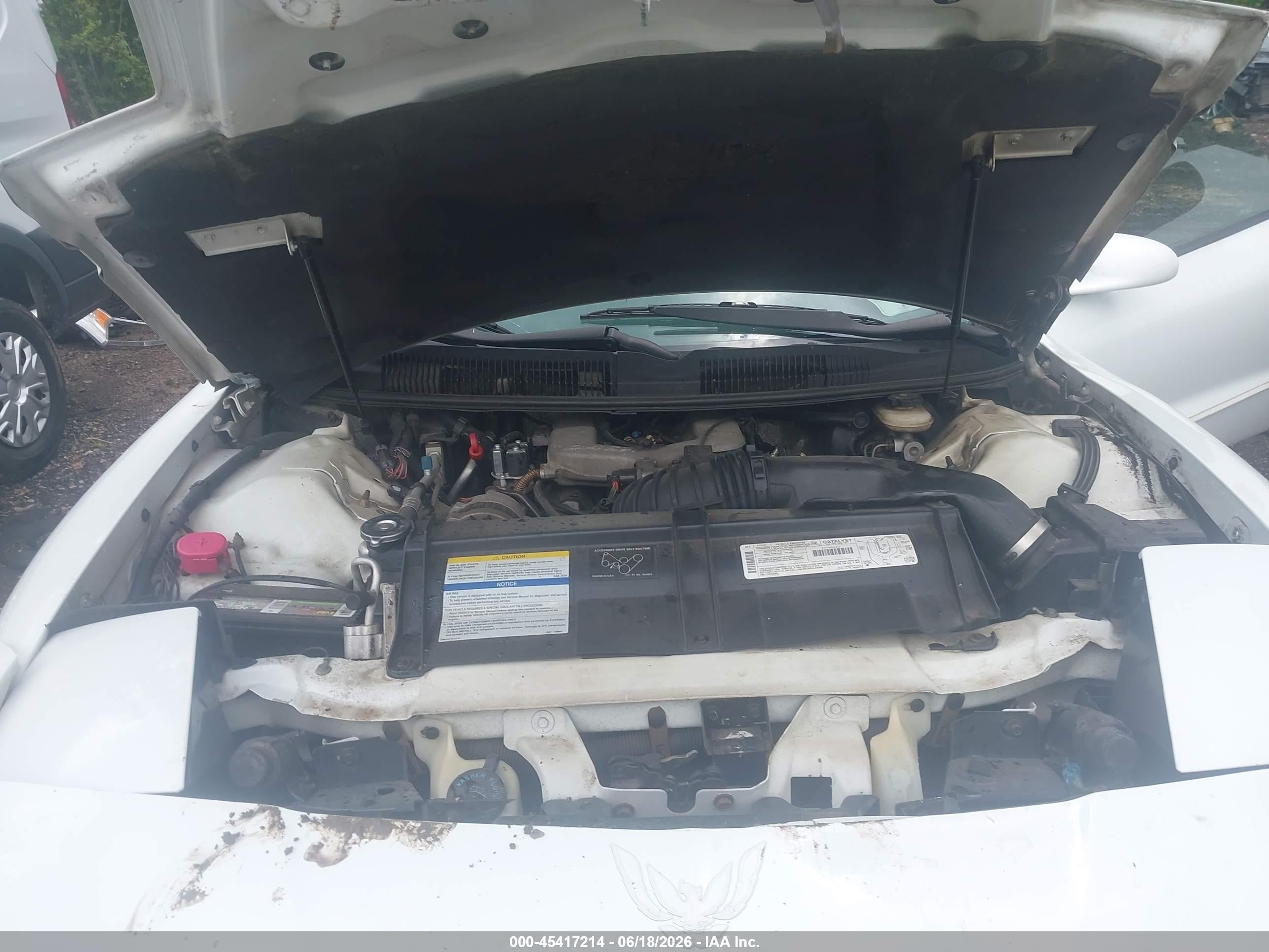 1995 Pontiac Firebird White vin: 2G2FS22S6S2245115