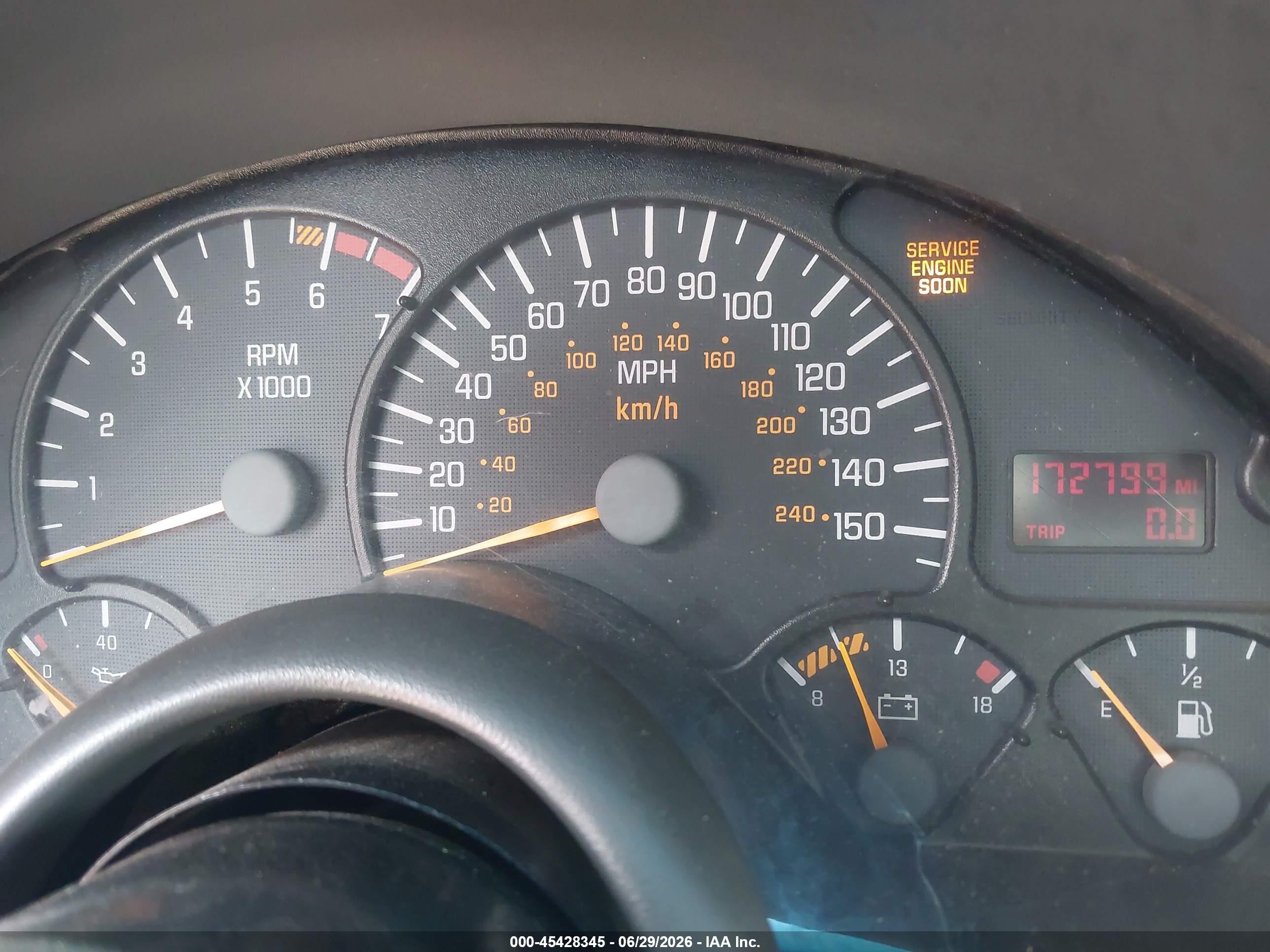 1998 Pontiac Firebird Trans Am Blue vin: 2G2FV22G0W2218632