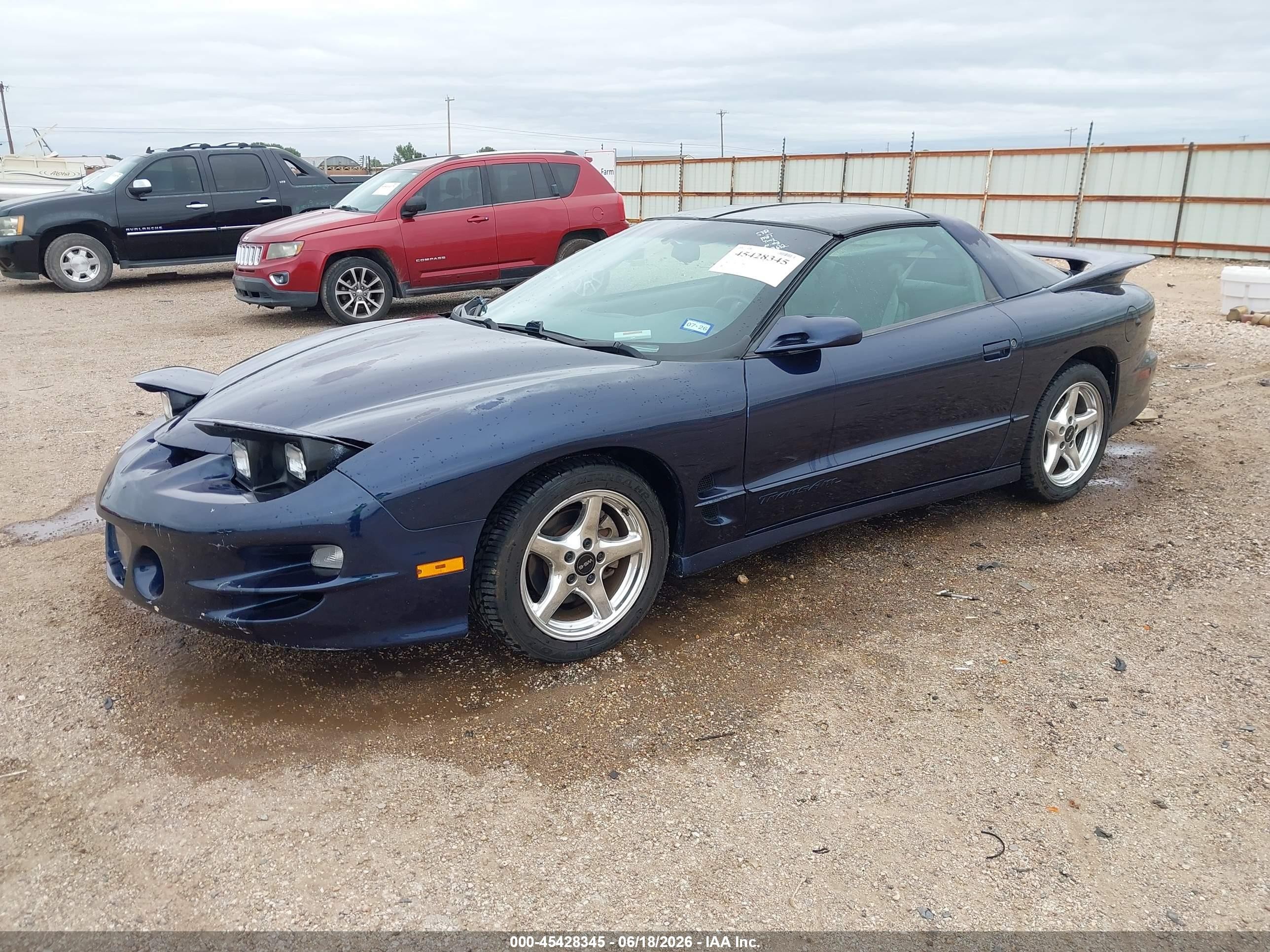 1998 Pontiac Firebird Trans Am Blue vin: 2G2FV22G0W2218632