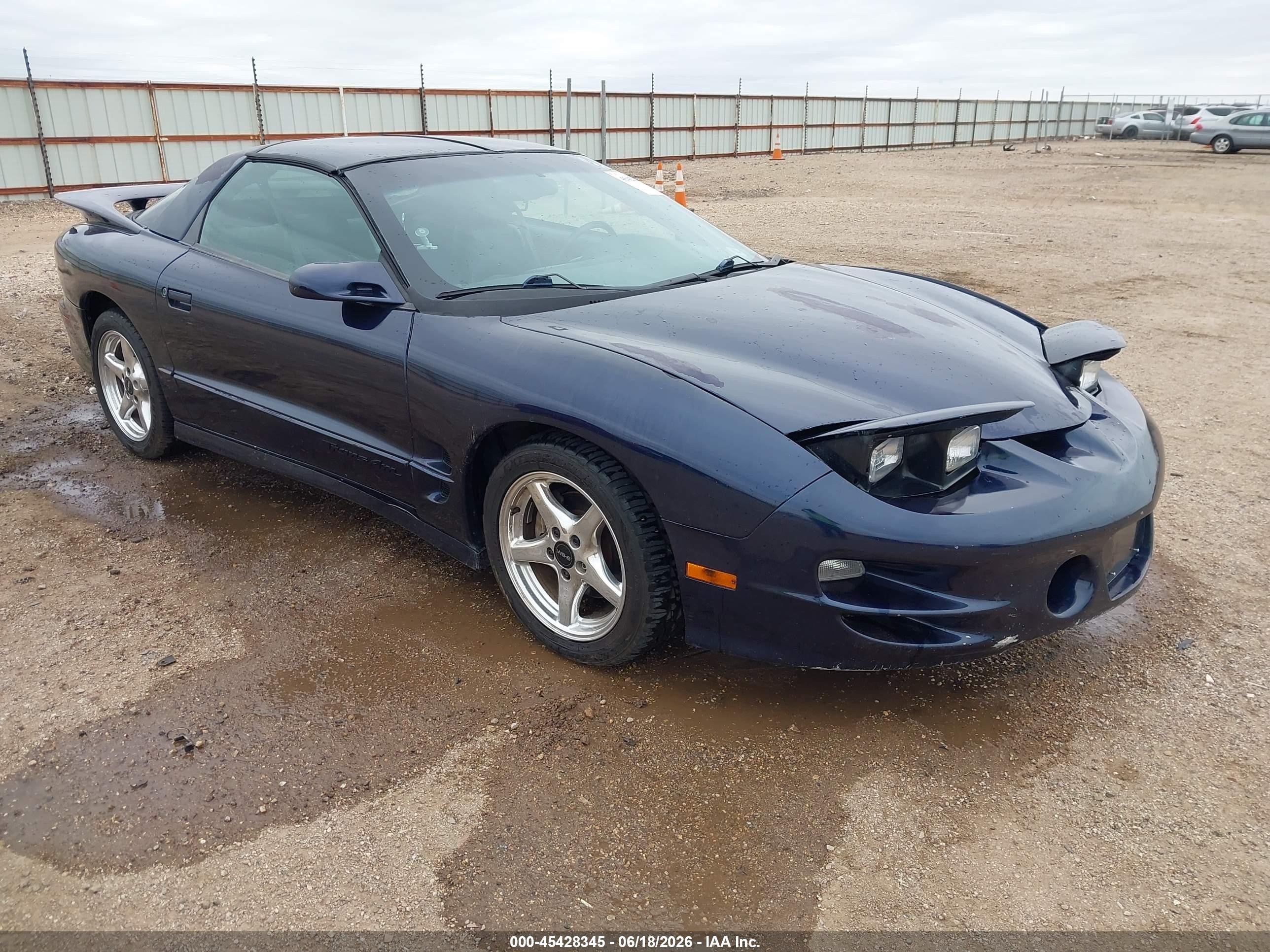 1998 Pontiac Firebird Trans Am Blue vin: 2G2FV22G0W2218632