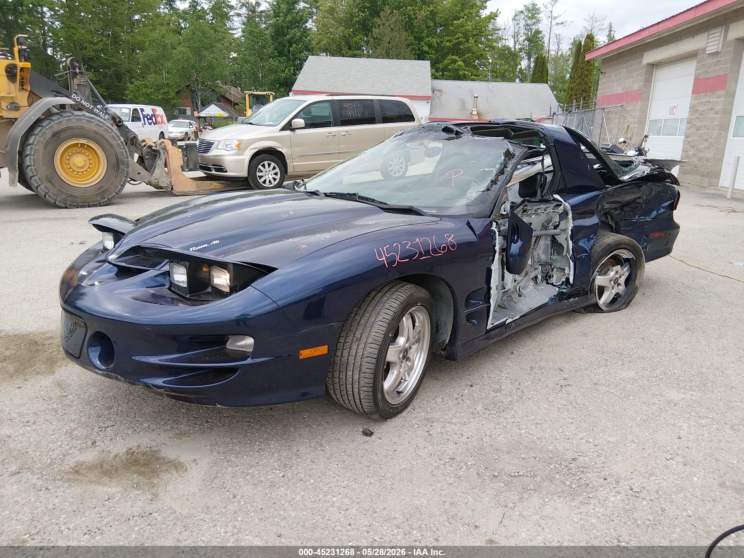 2002 Pontiac Firebird Trans Am Blue vin: 2G2FV22G122165255