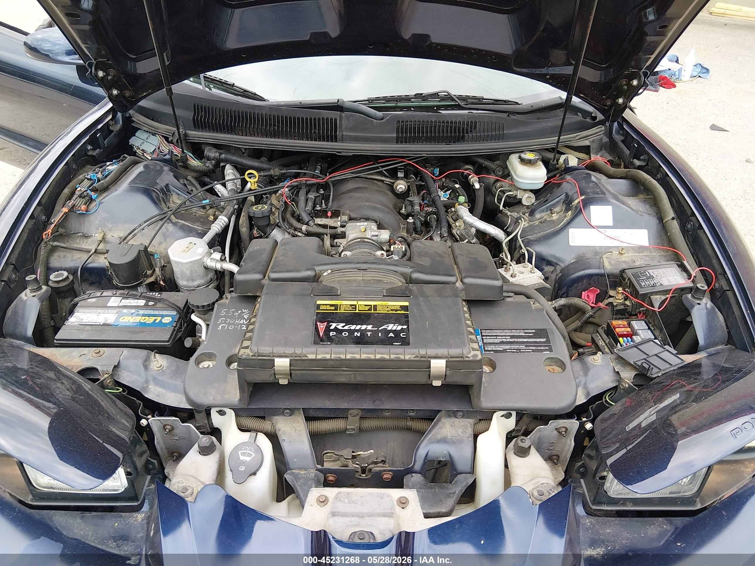 2002 Pontiac Firebird Trans Am Blue vin: 2G2FV22G122165255