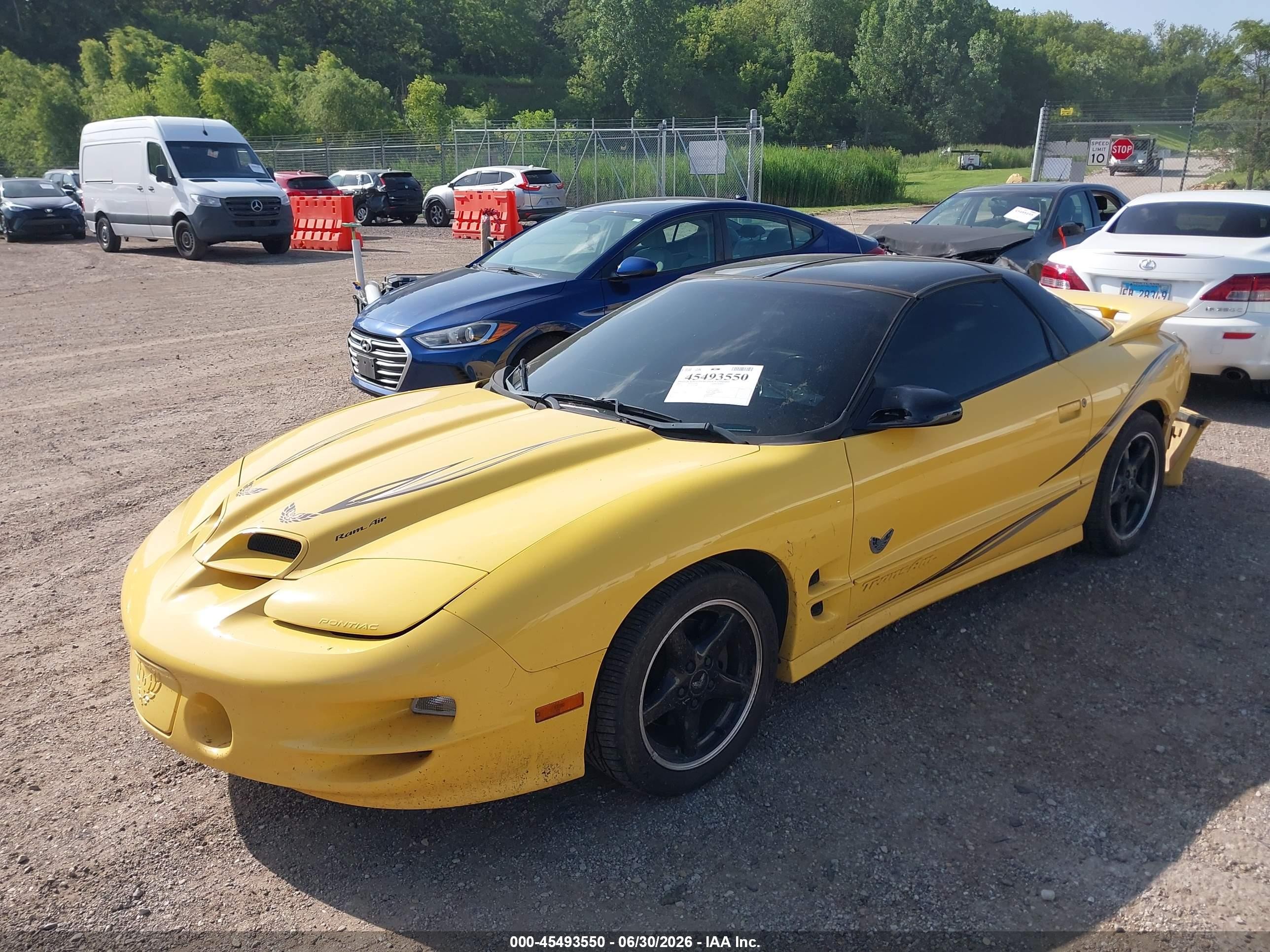 2002 Pontiac Firebird Trans Am Yellow vin: 2G2FV22G322145508