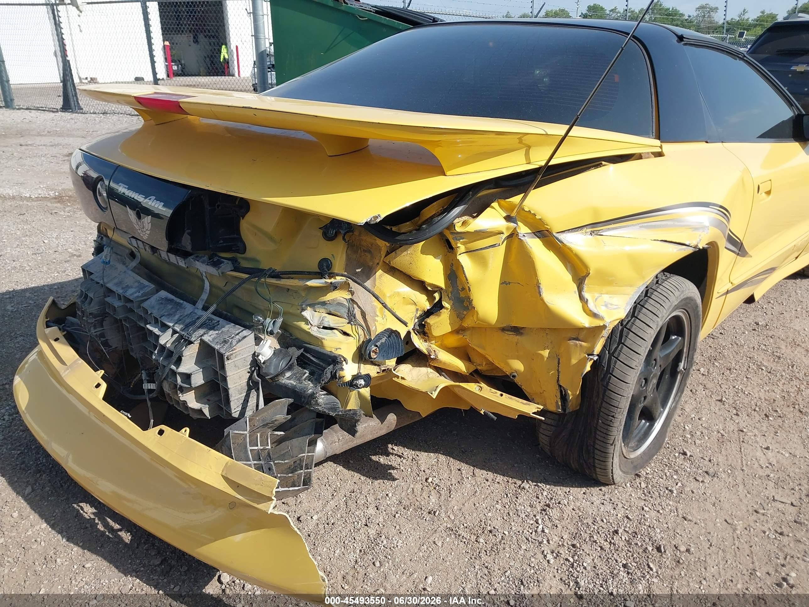 2002 Pontiac Firebird Trans Am Yellow vin: 2G2FV22G322145508