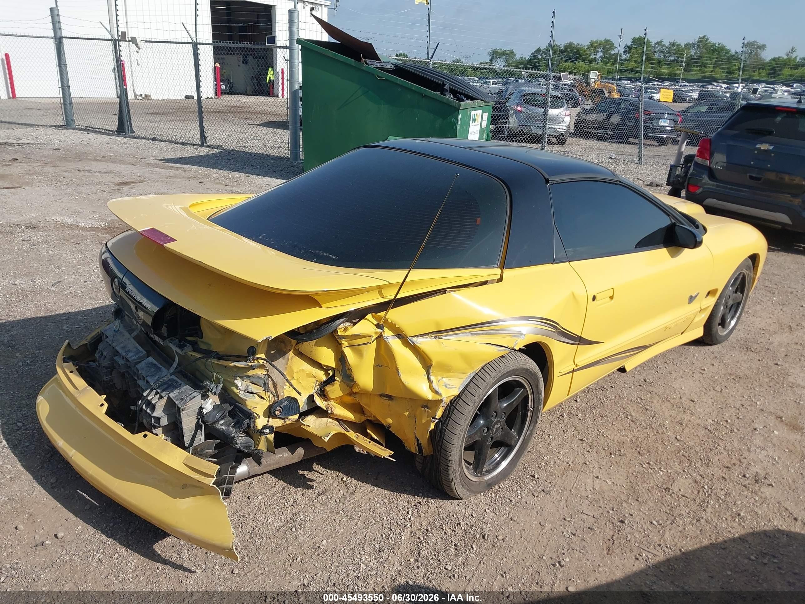 2002 Pontiac Firebird Trans Am Yellow vin: 2G2FV22G322145508