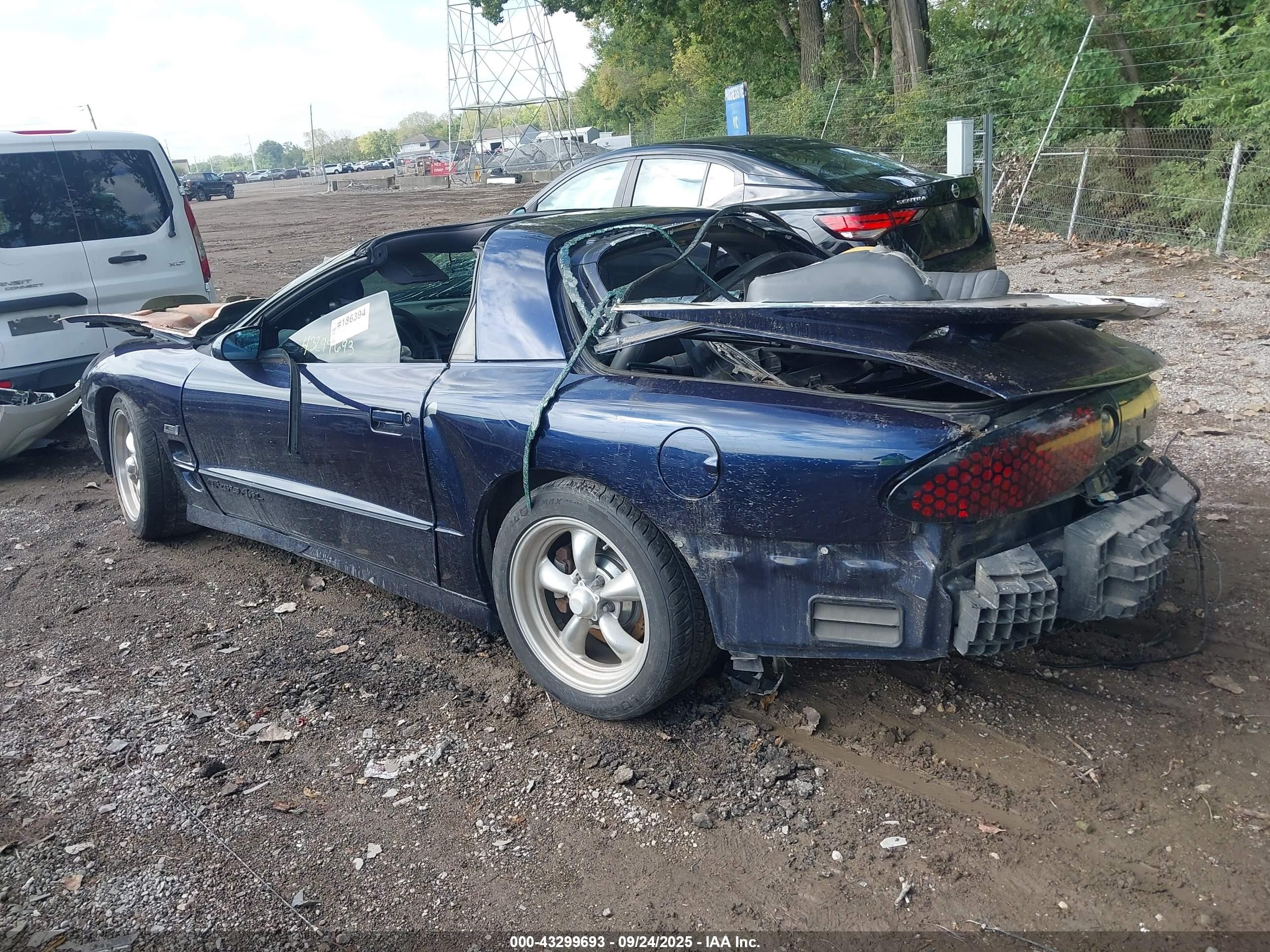 1998 Pontiac Firebird Trans Am Blue vin: 2G2FV22G5W2223244