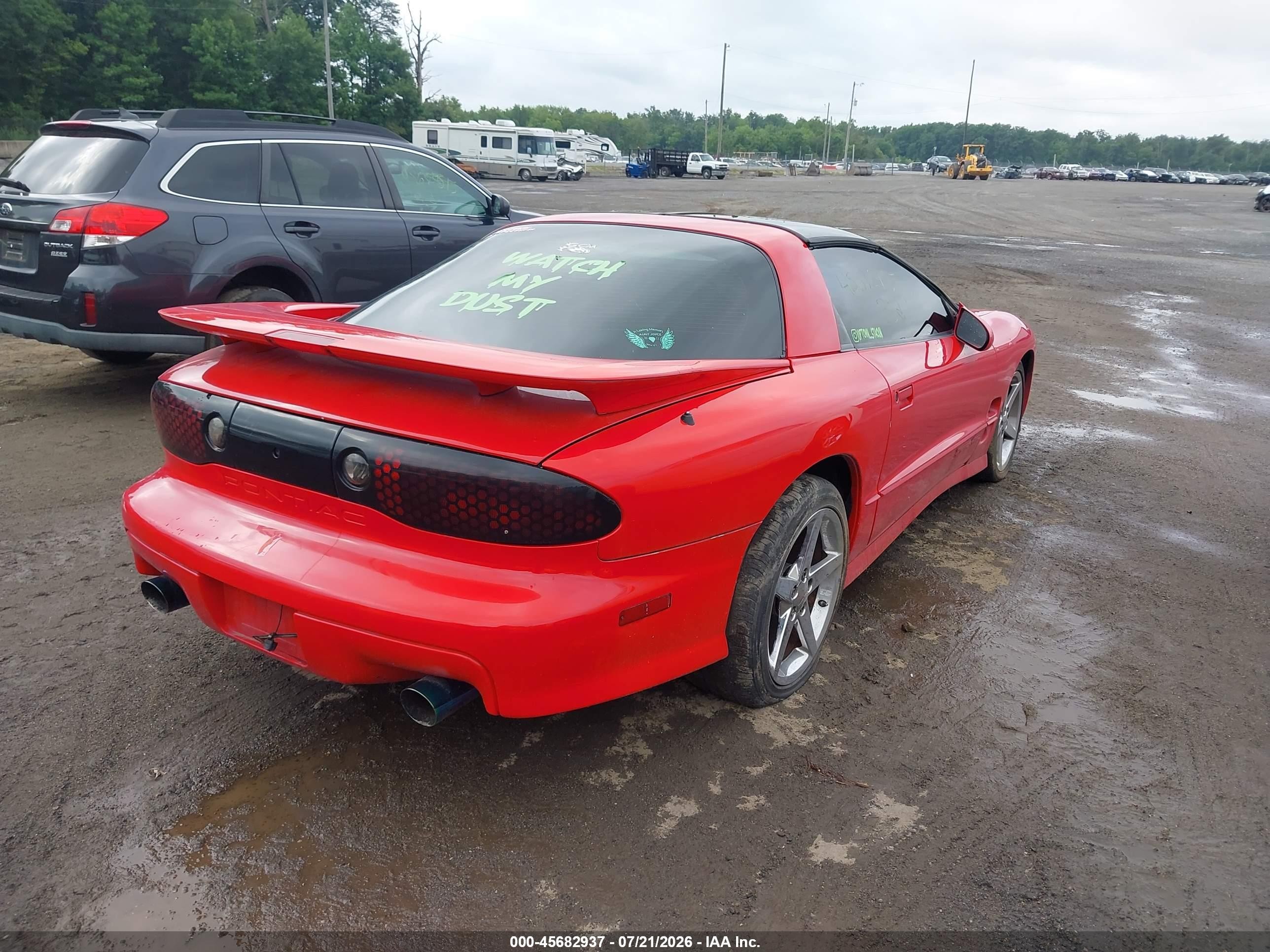 1999 Pontiac Firebird Trans Am Red vin: 2G2FV22G6X2213856