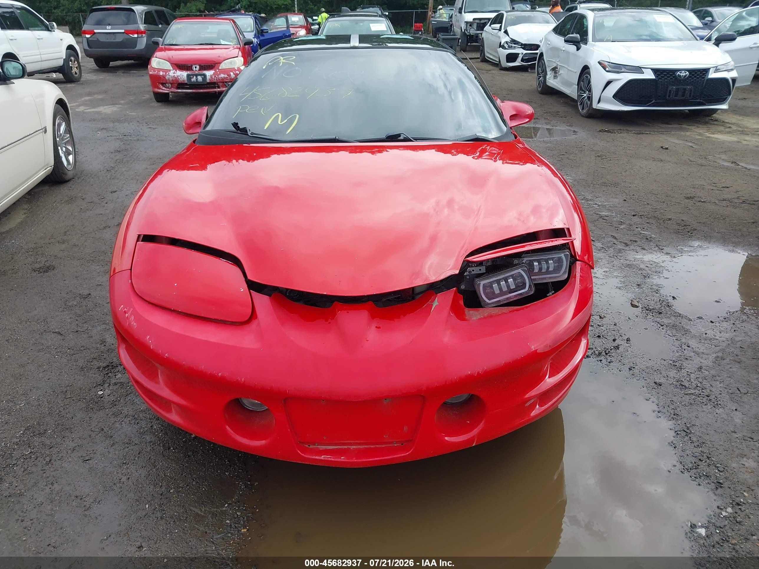 1999 Pontiac Firebird Trans Am Red vin: 2G2FV22G6X2213856