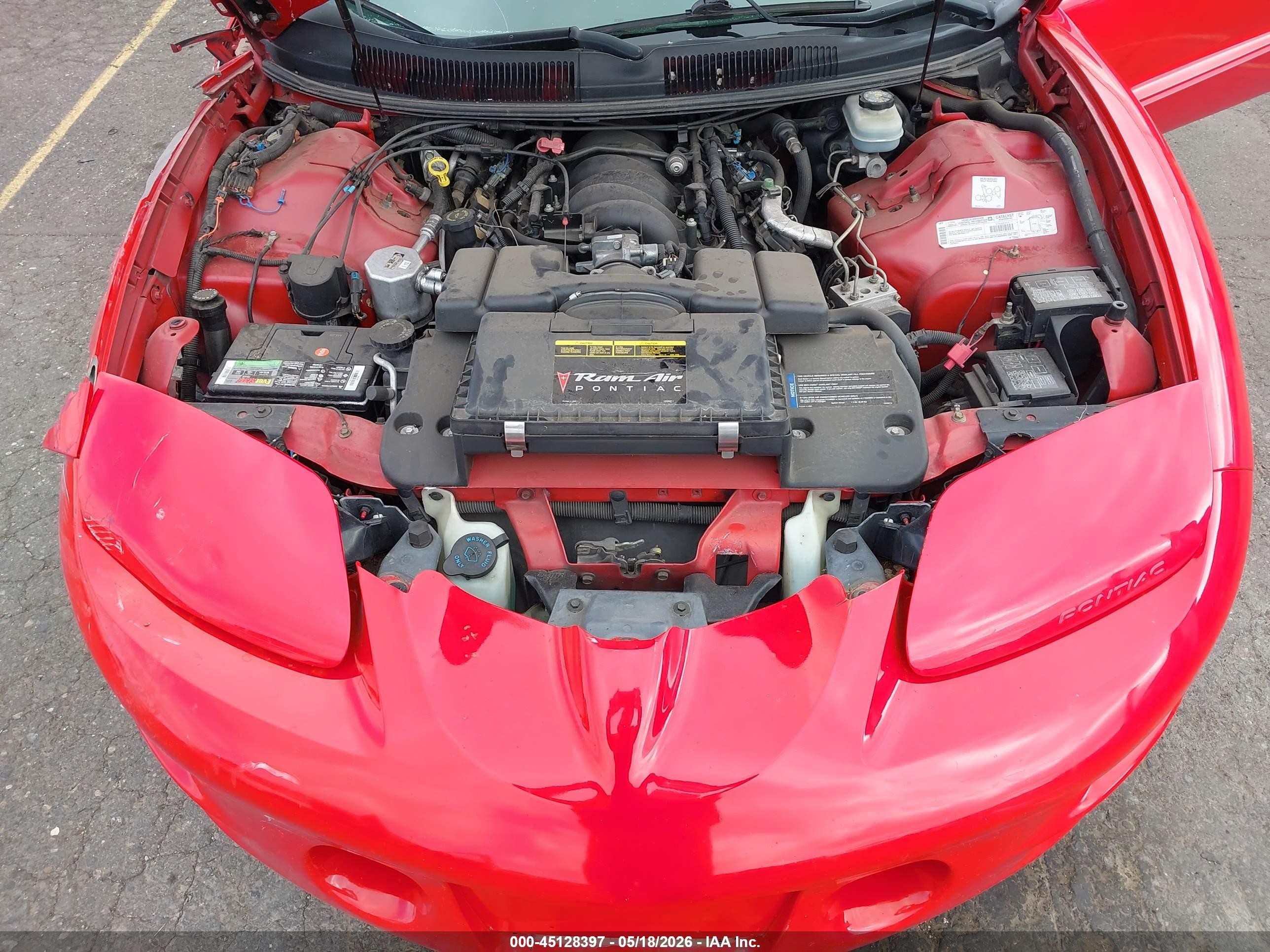2001 Pontiac Firebird Trans Am Red vin: 2G2FV22G812110896