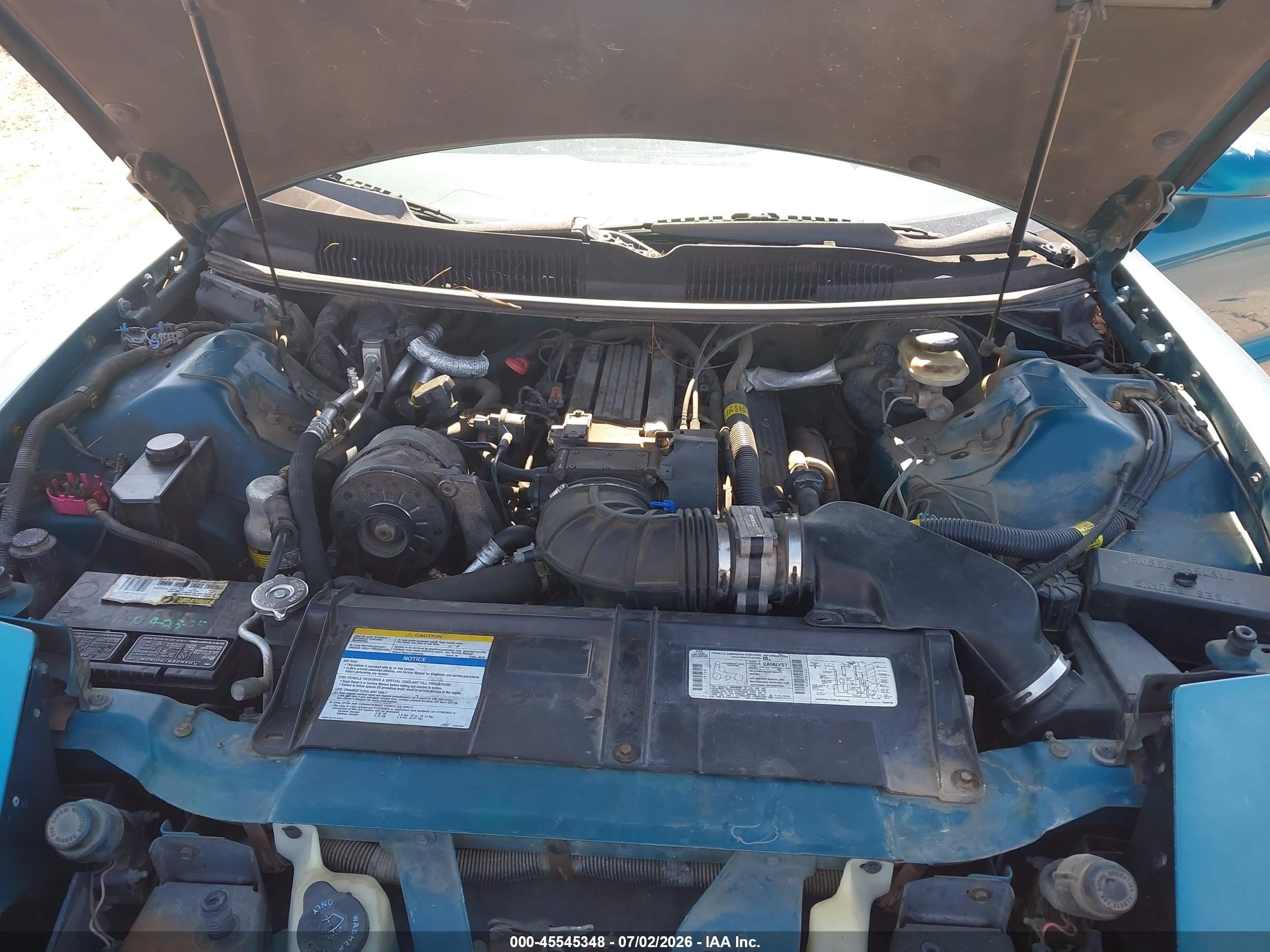 1996 Pontiac Firebird Formula/trans Am Light Blue vin: 2G2FV22P2T2213122