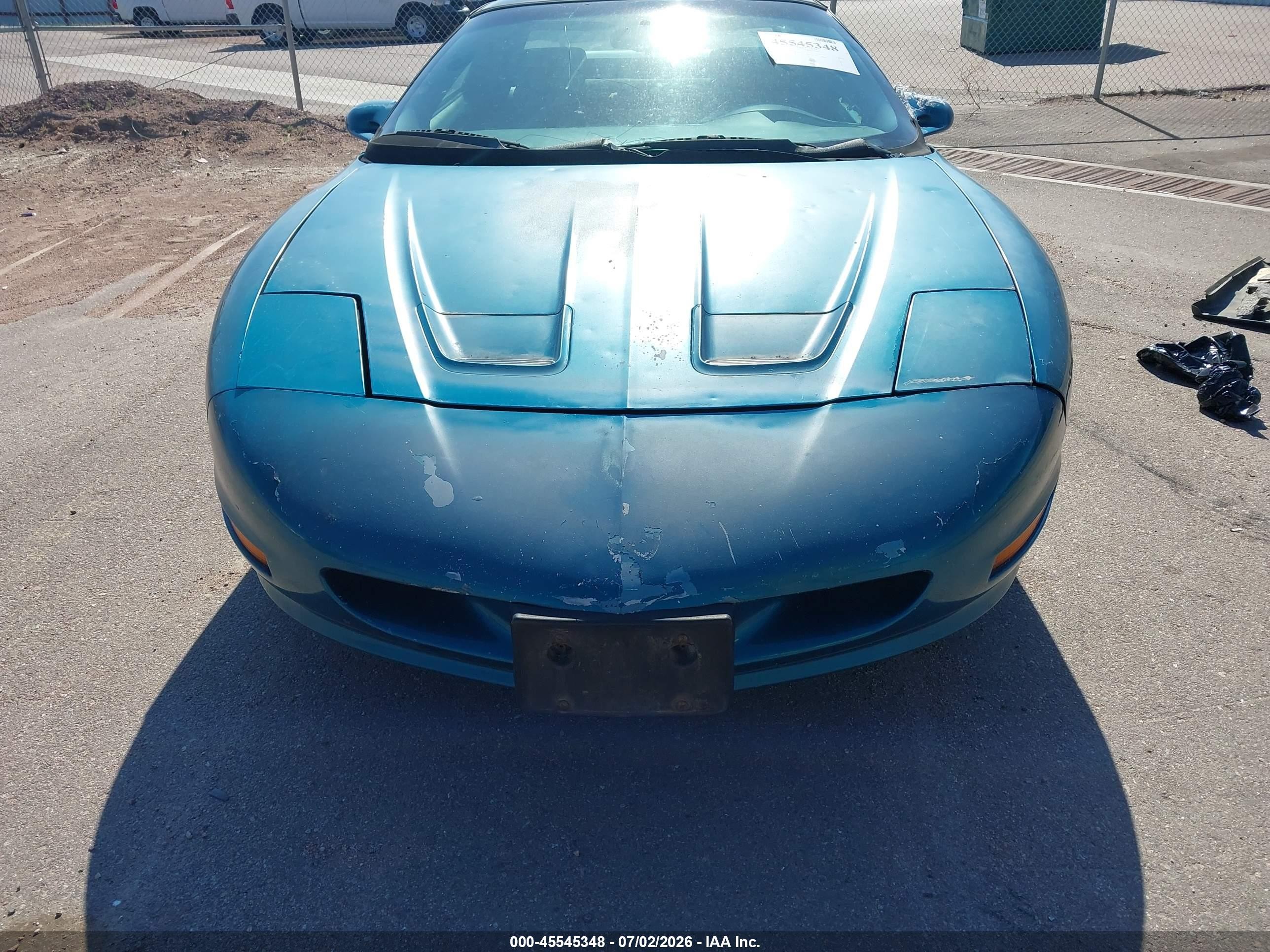 1996 Pontiac Firebird Formula/trans Am Light Blue vin: 2G2FV22P2T2213122