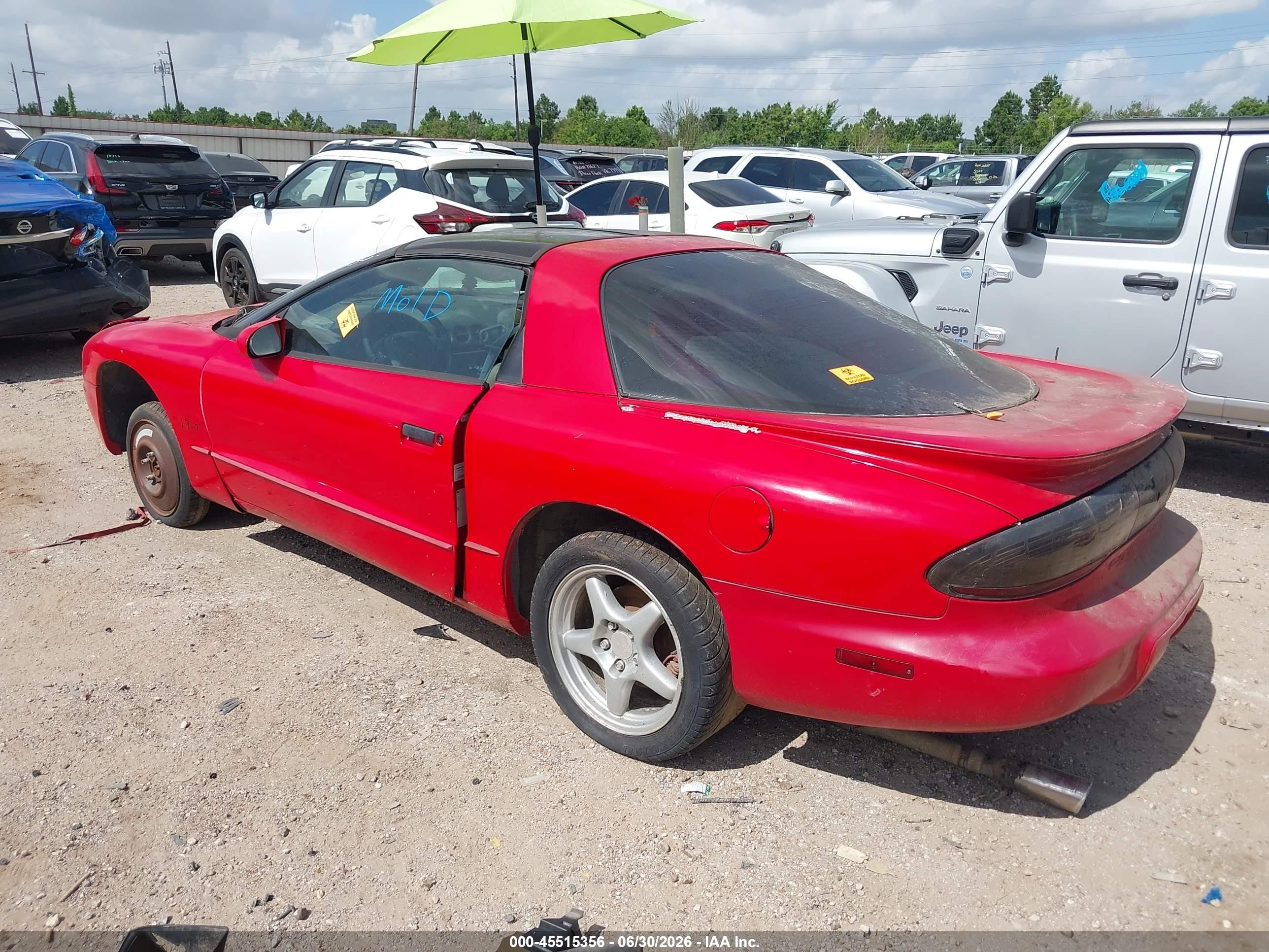 1996 Pontiac Firebird Formula/trans Am Red vin: 2G2FV22P4T2209637