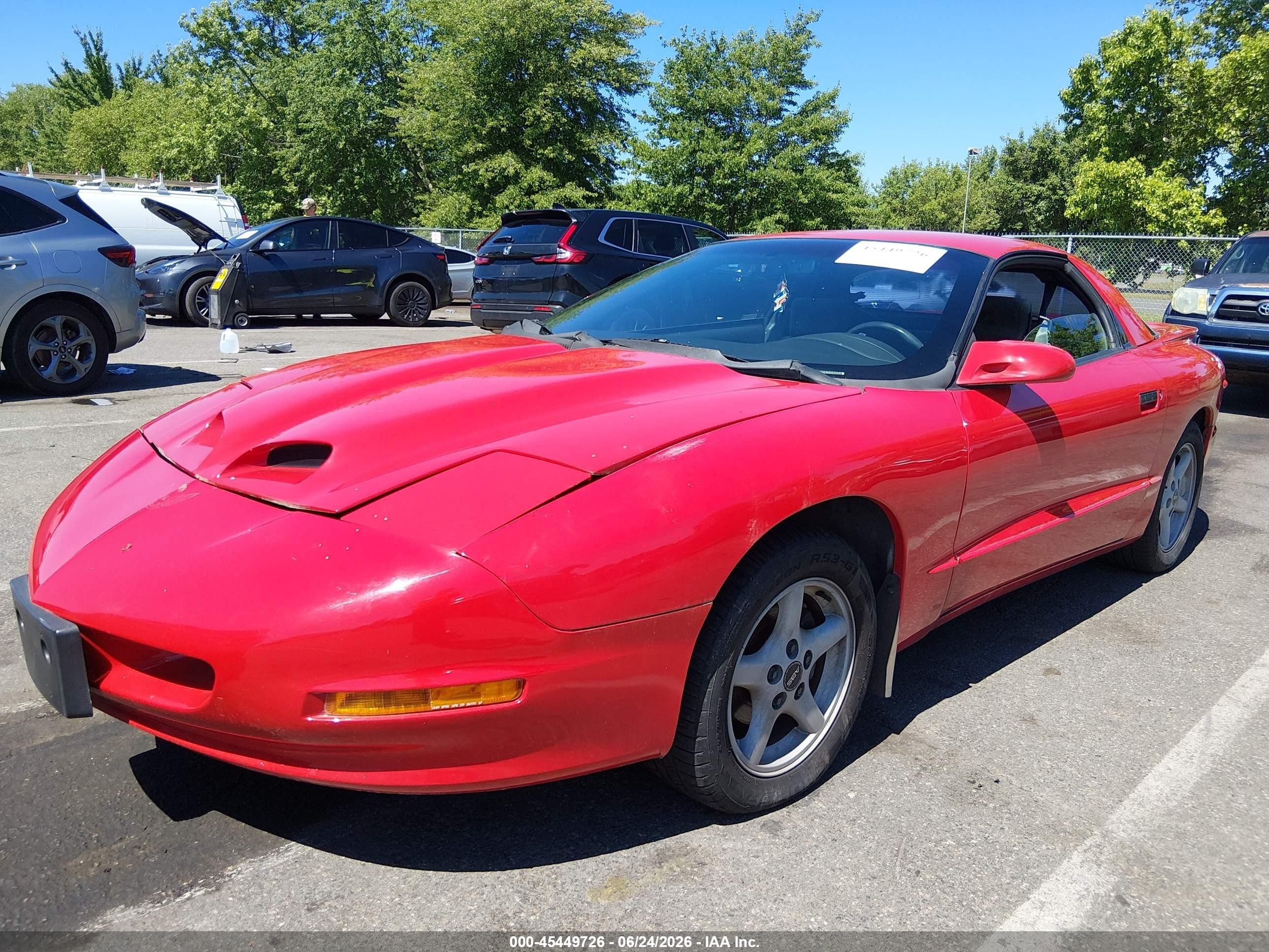 1995 Pontiac Firebird Formula/trans Am Красный vin: 2G2FV22P9S2202181