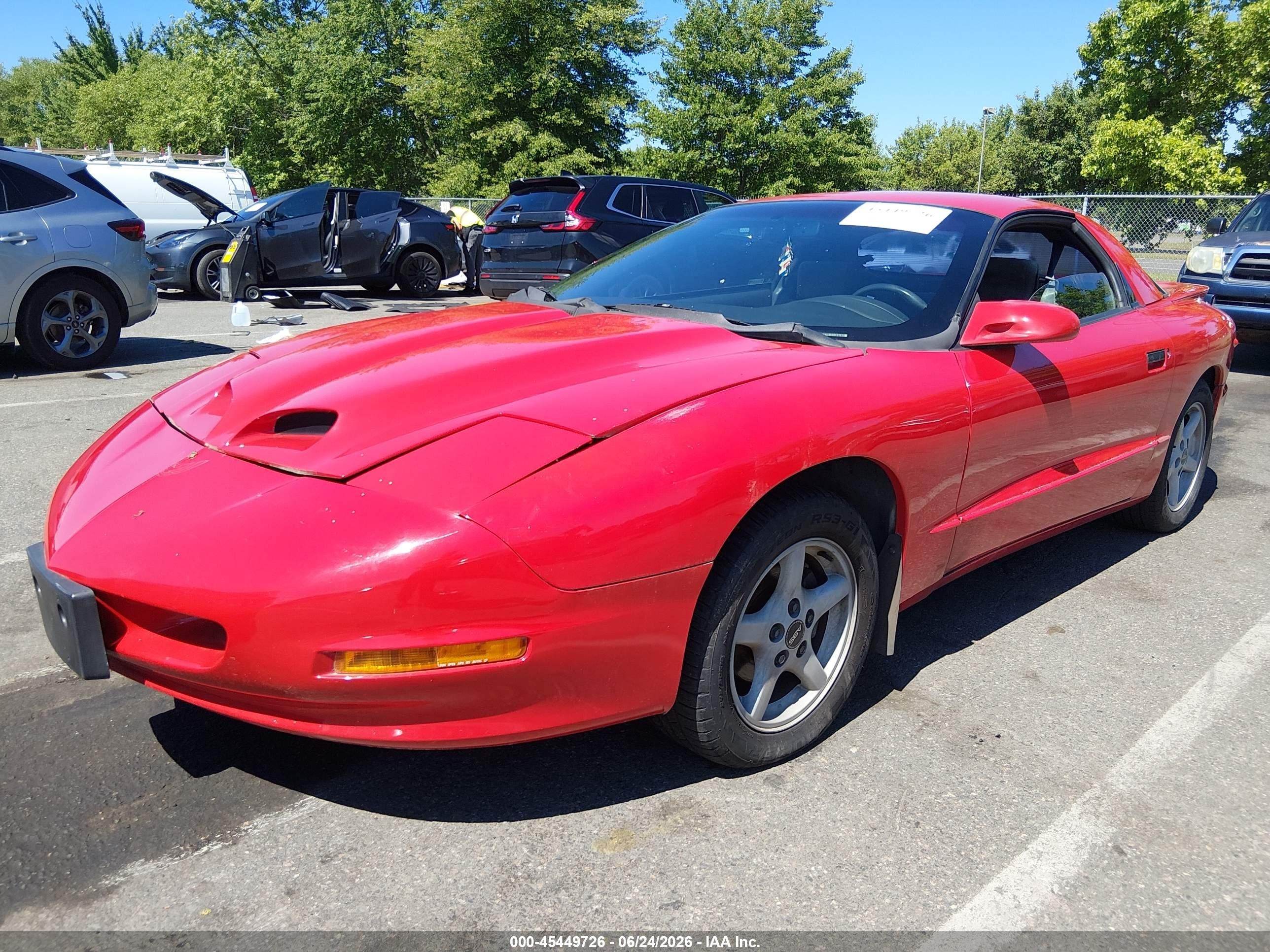 1995 Pontiac Firebird Formula/trans Am Красный vin: 2G2FV22P9S2202181