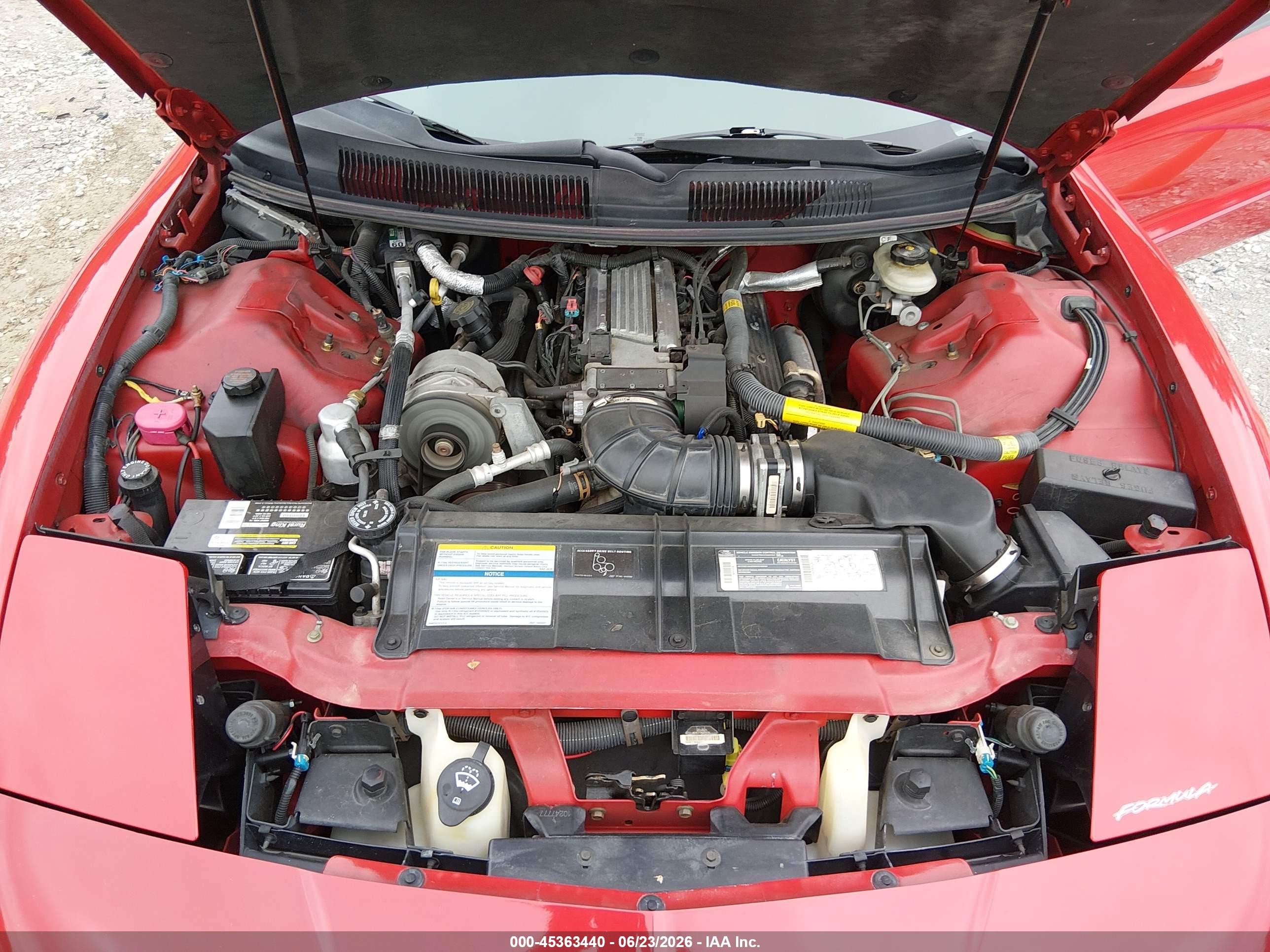 1995 Pontiac Firebird Formula/trans Am Red vin: 2G2FV22P9S2239554