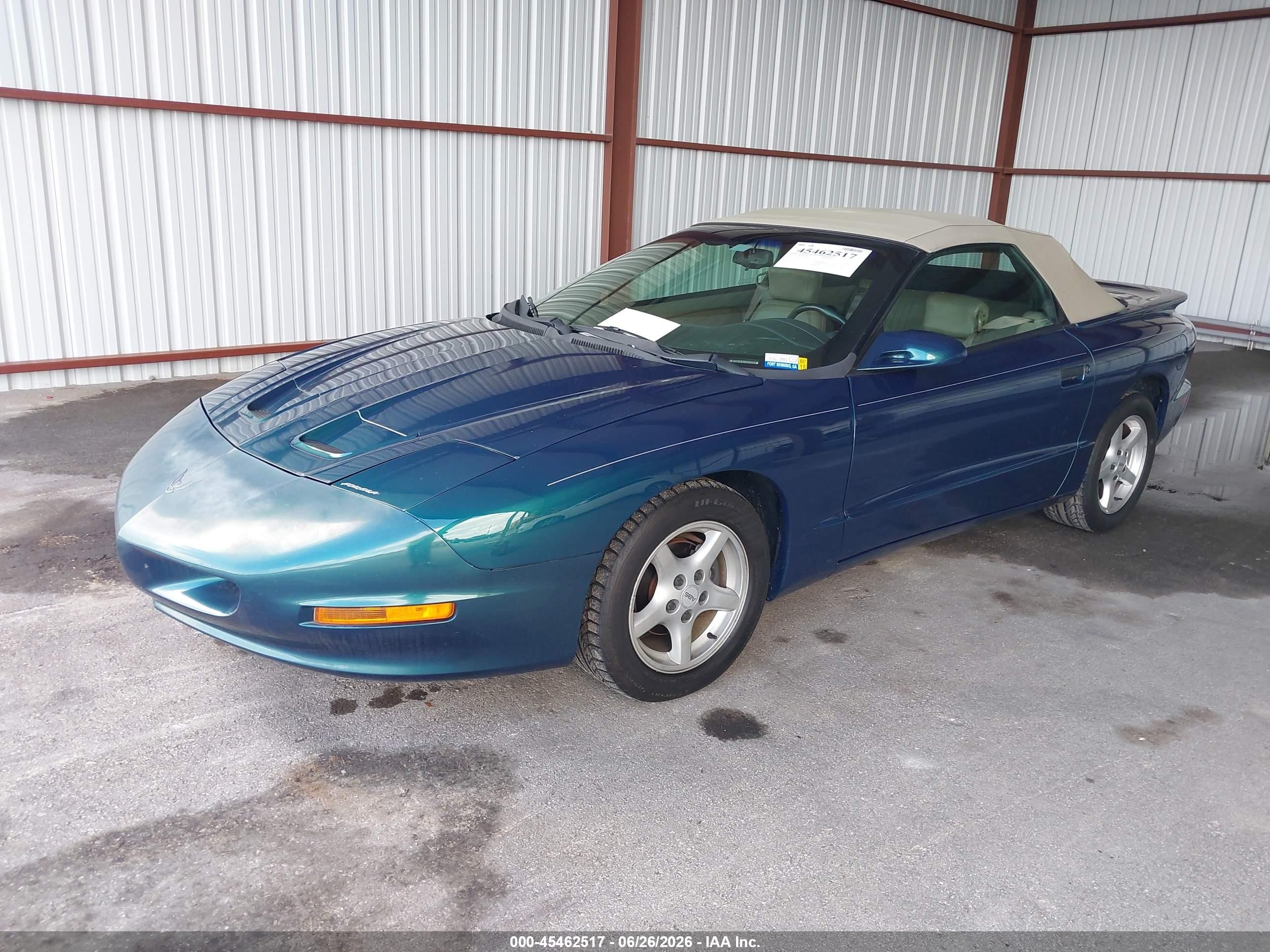 1997 Pontiac Firebird Formula Green vin: 2G2FV32P8V2222965
