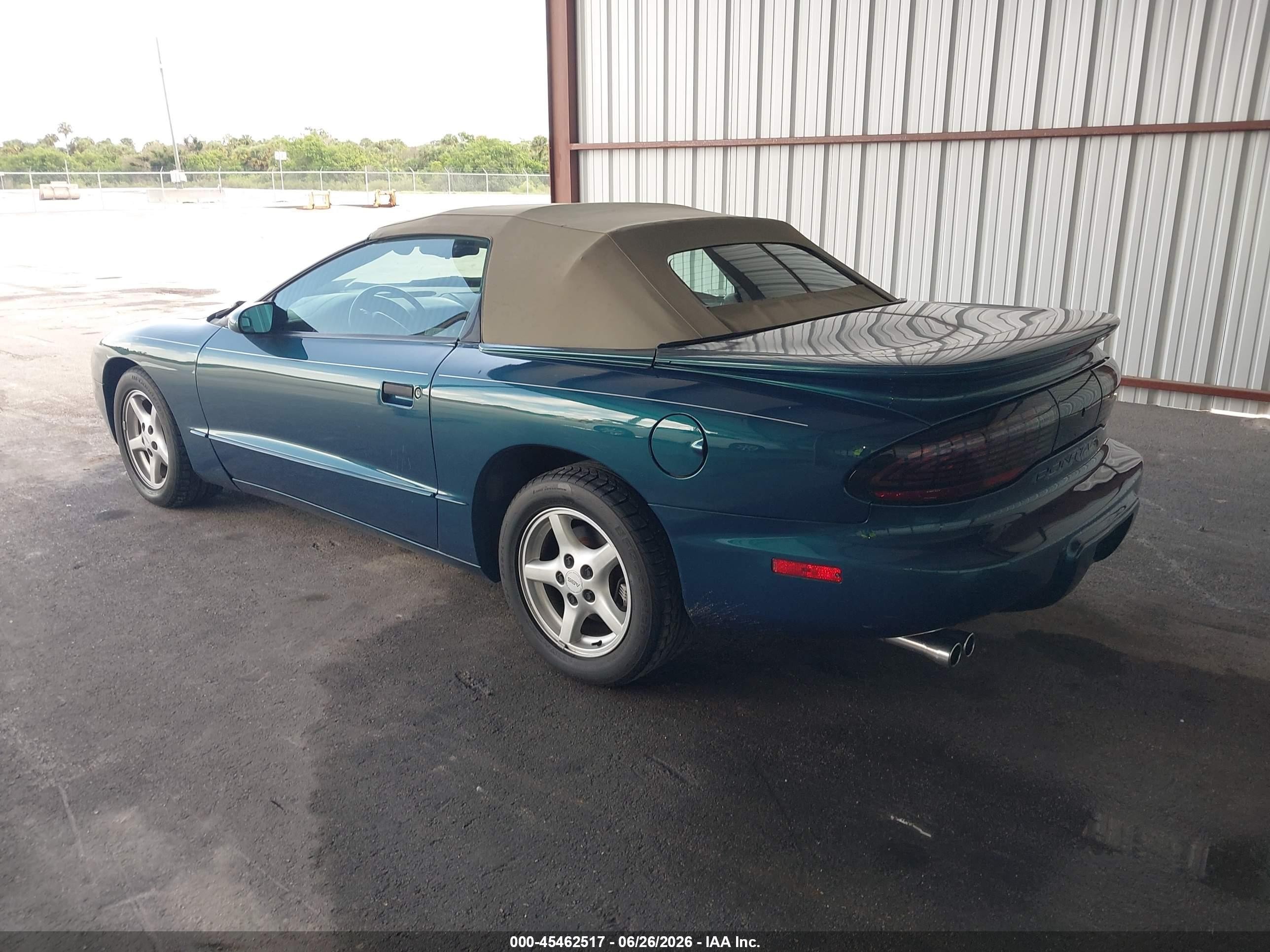 1997 Pontiac Firebird Formula Green vin: 2G2FV32P8V2222965
