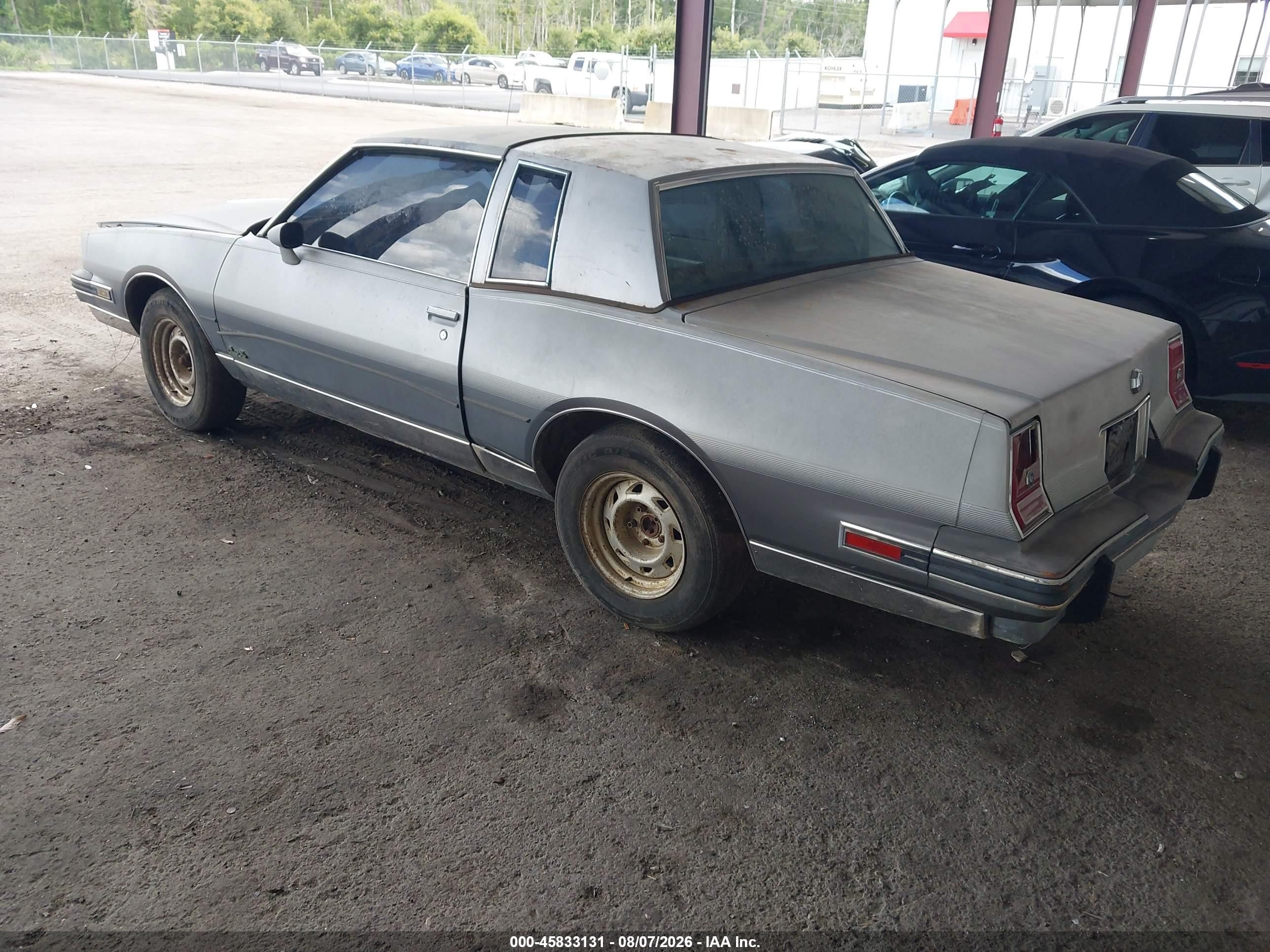 1987 Pontiac Grand Prix   Gray vin: 2G2GJ11A7H2206066