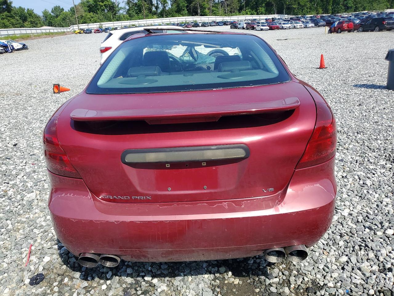 2005 Pontiac Grand Prix Gxp Burgundy vin: 2G2WC54C751324212